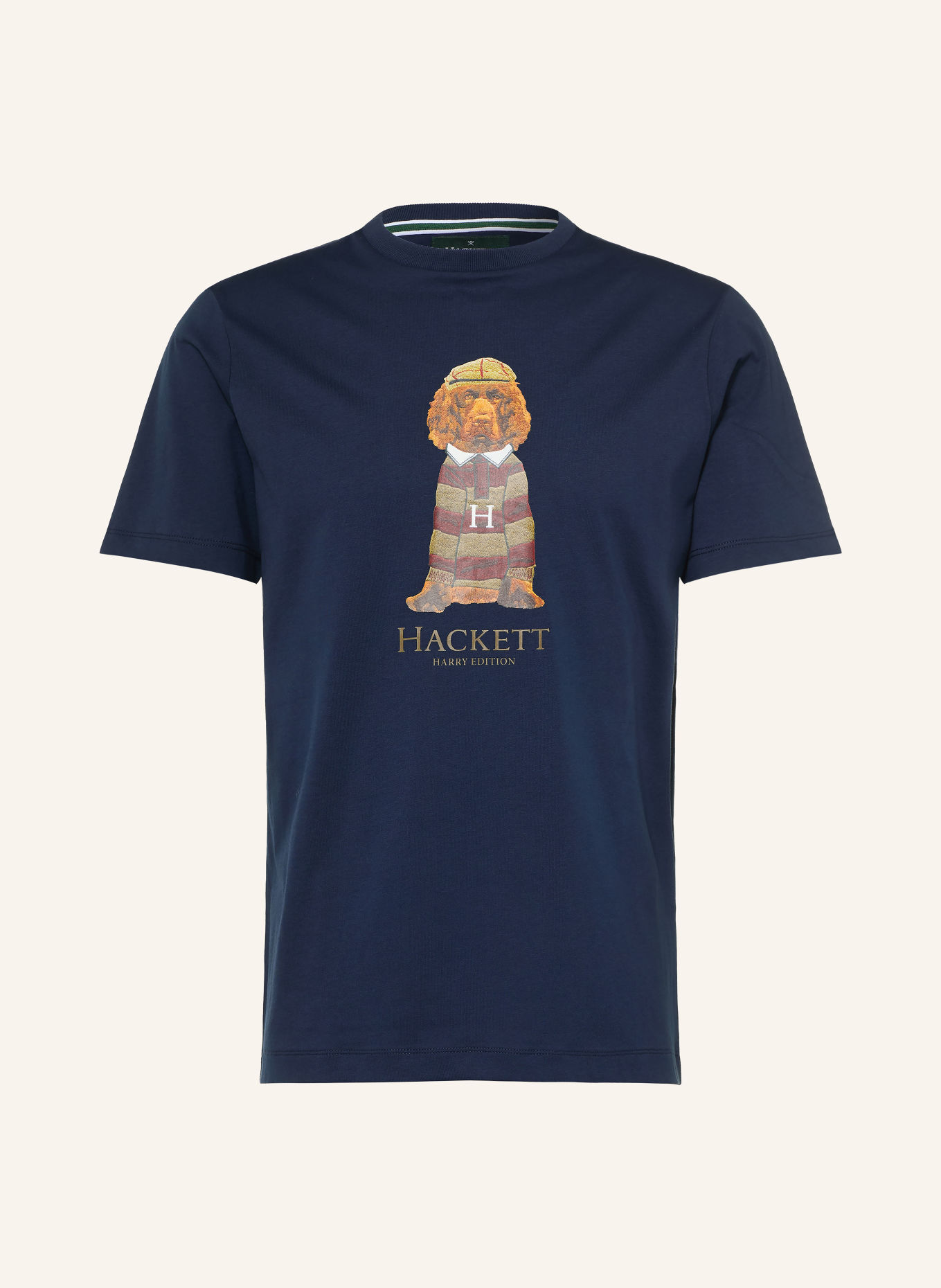 HACKETT LONDON T-shirt HERITAGE HARRY: DONKERBLAUW