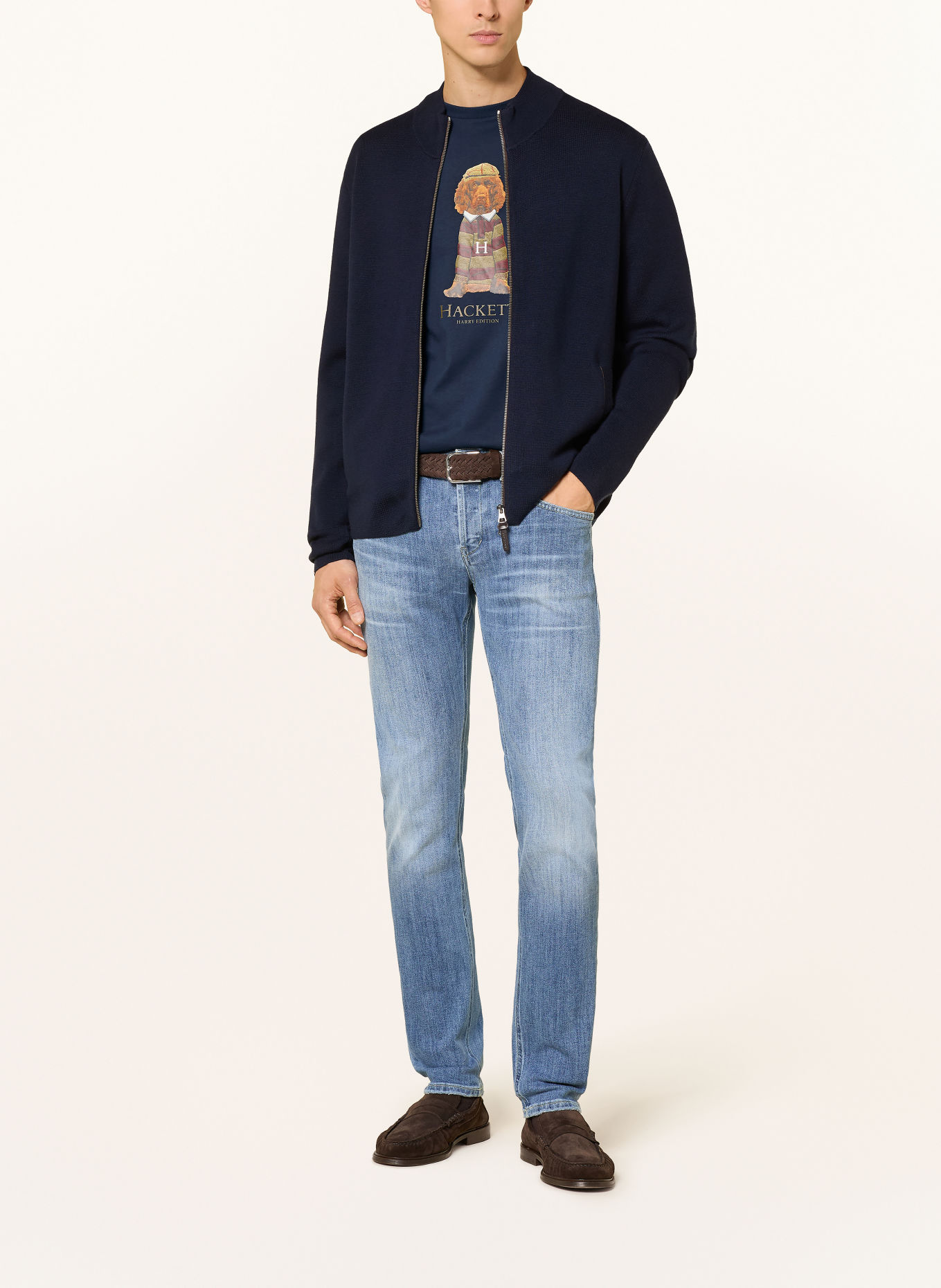 HACKETT LONDON T-shirt HERITAGE HARRY: DONKERBLAUW