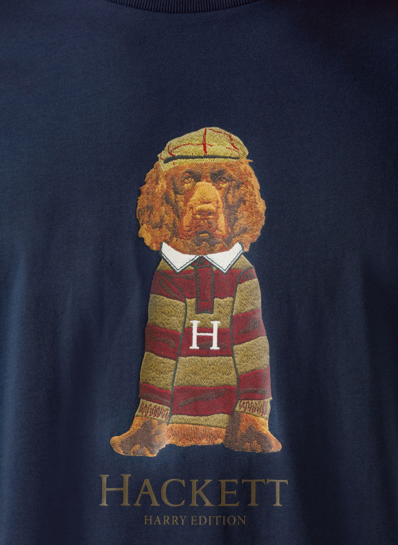 HACKETT LONDON T-shirt HERITAGE HARRY: DONKERBLAUW