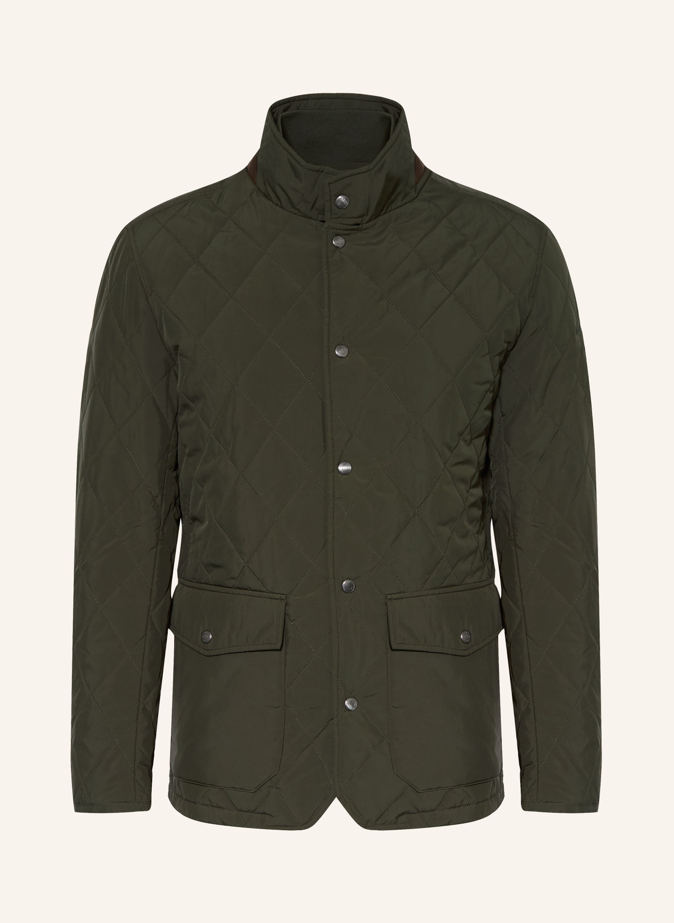 HACKETT LONDON Gewatteerde jas PADDOCK: KAKI