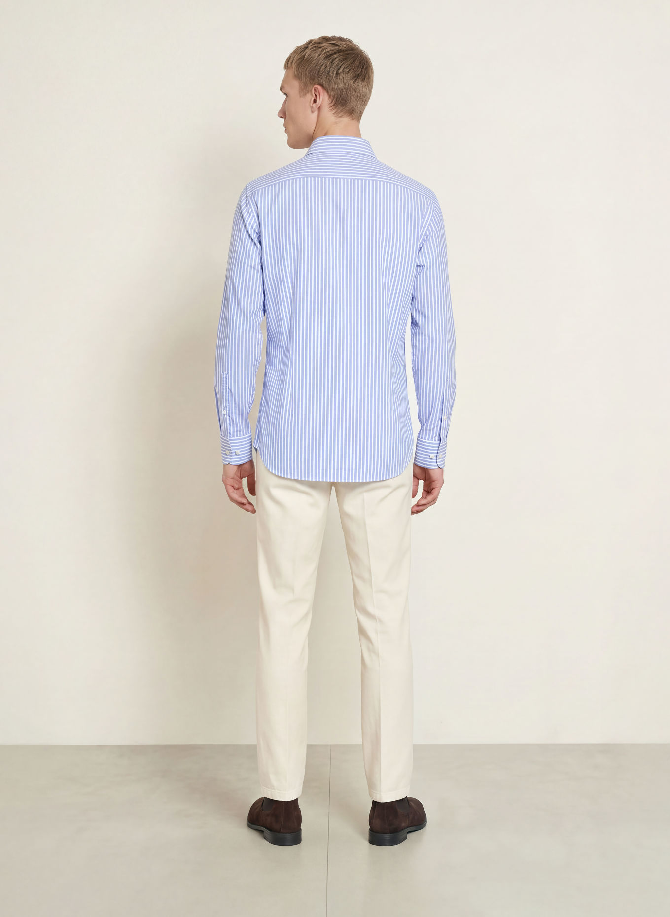 HACKETT LONDON Overhemd Tailored Fit: LICHTBLAUW / WIT