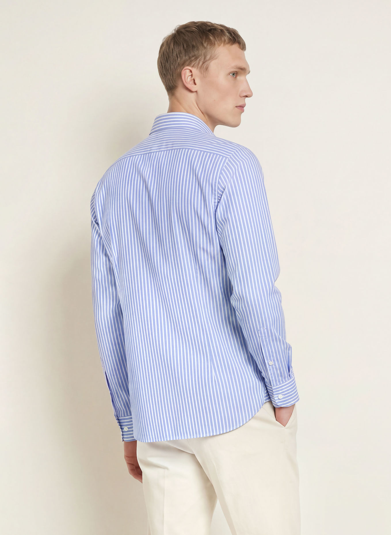 HACKETT LONDON Overhemd Tailored Fit: LICHTBLAUW / WIT
