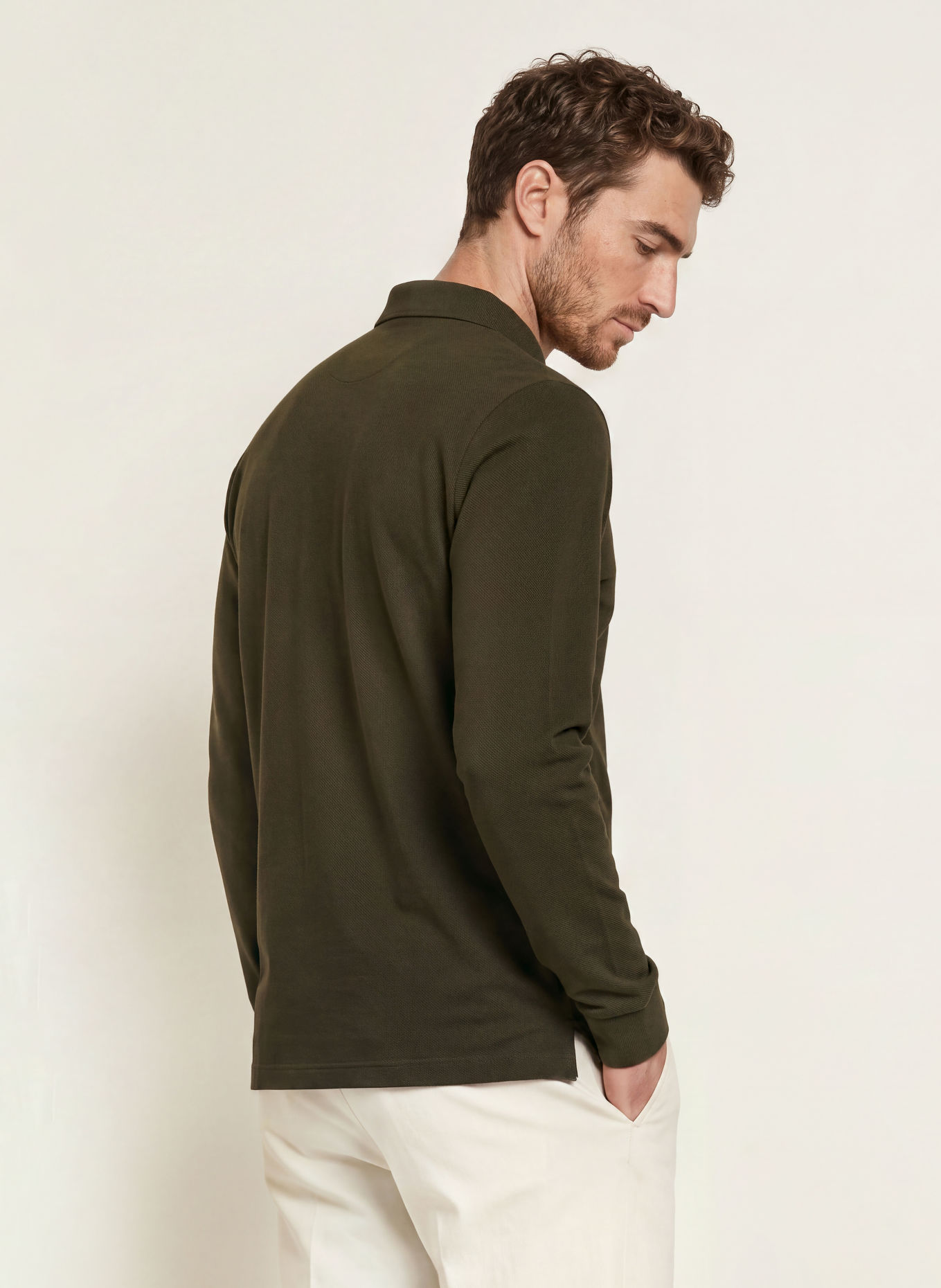 HACKETT LONDON Polo piqué HERITAGE CREST: GROEN