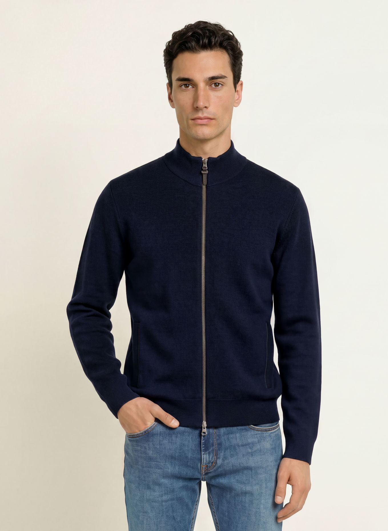 HACKETT LONDON Vest MILANO: DONKERBLAUW