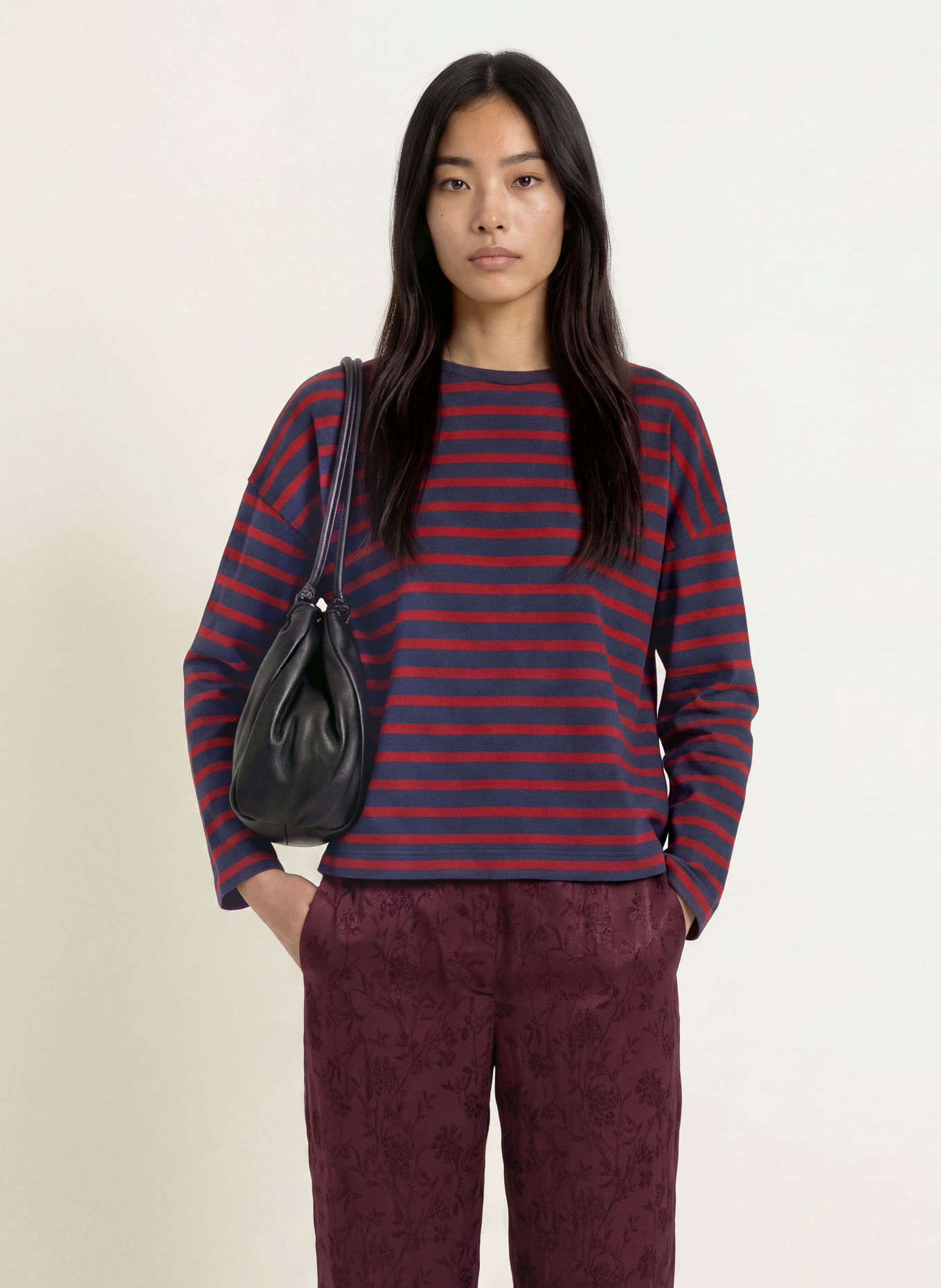 lollys laundry Longsleeve DEMILL: DUNKELROT / DUNKELBLAU