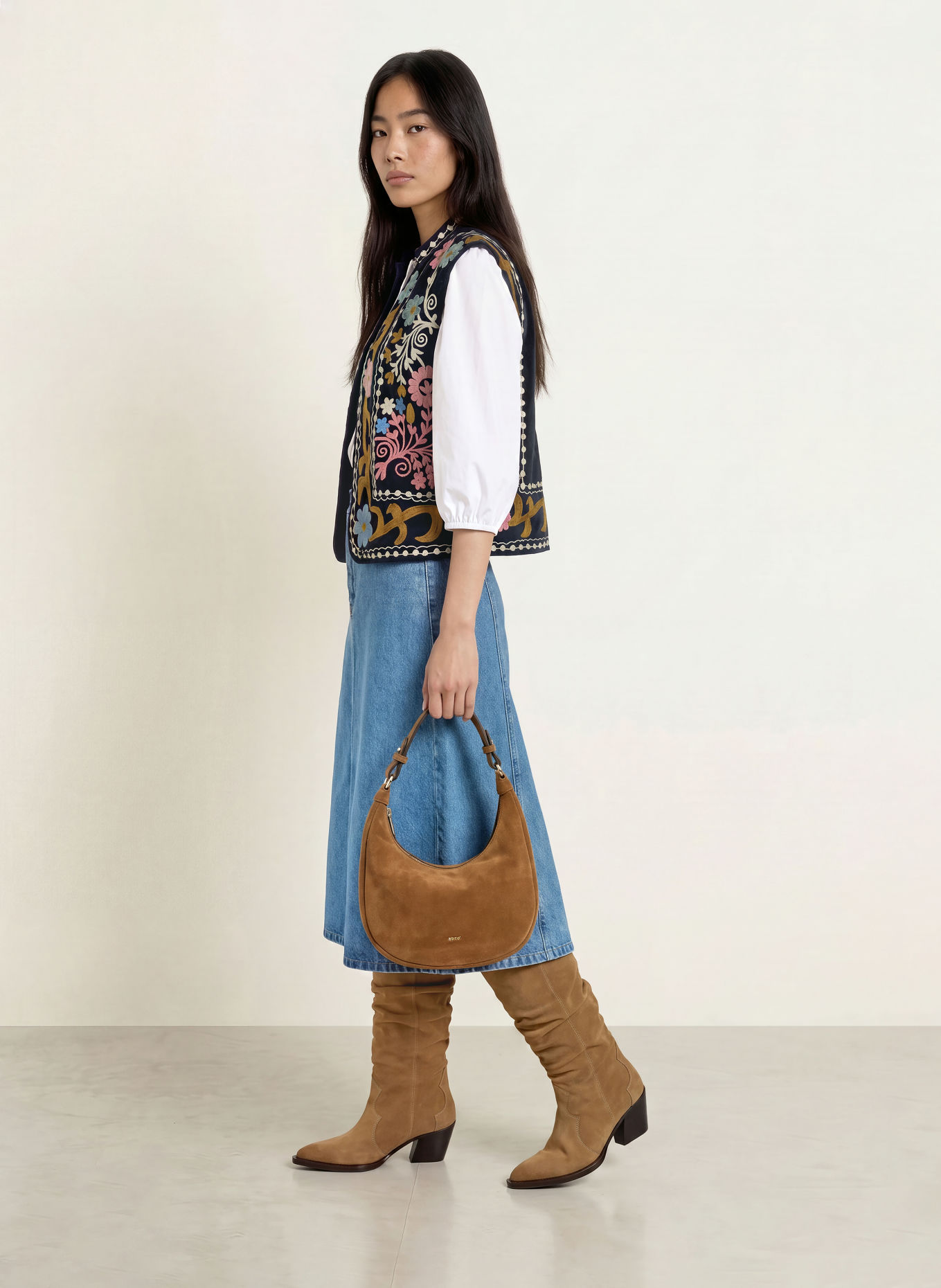lollys laundry BINLL Vest: DARK BLUE / PINK / CREAM