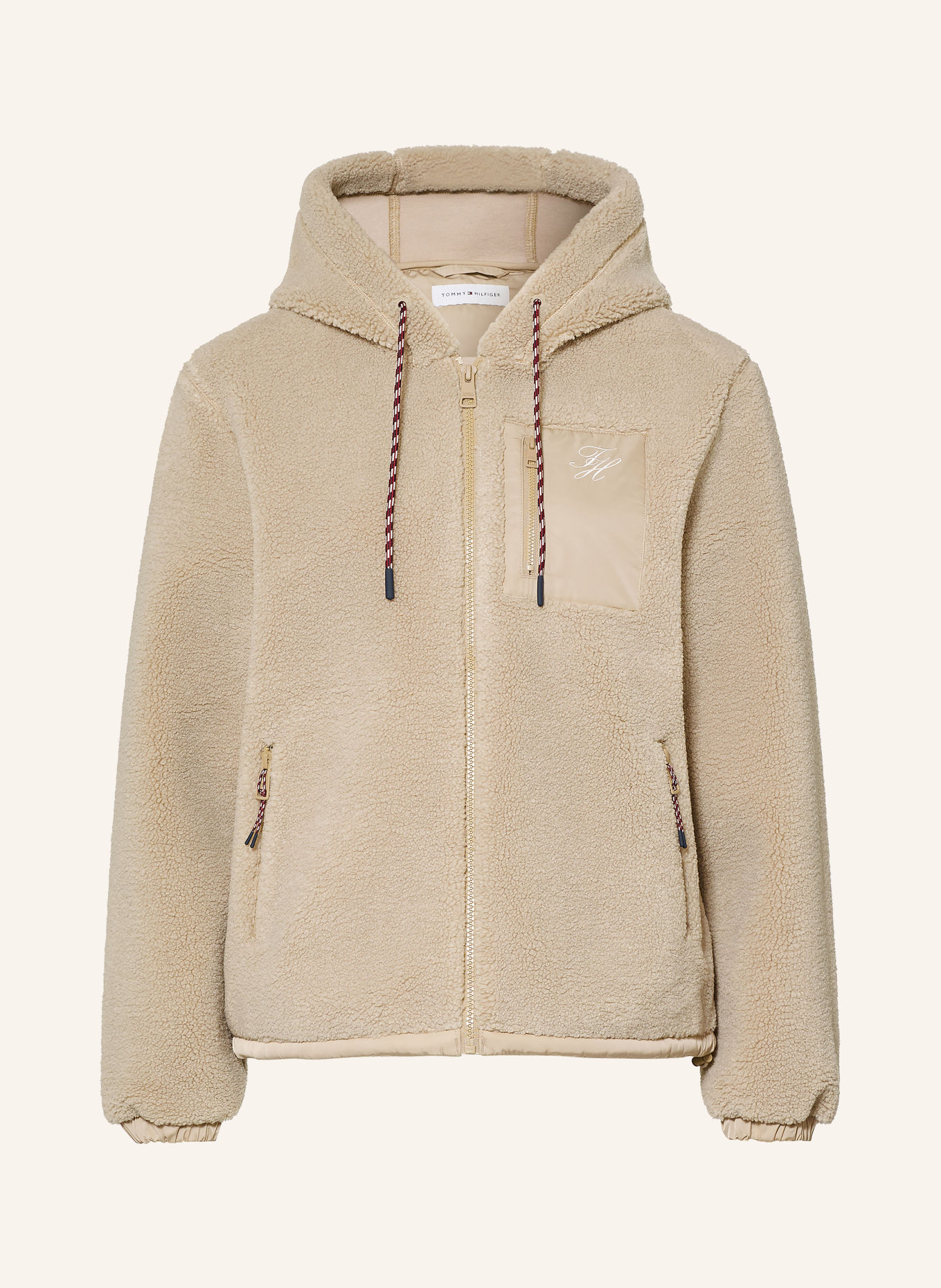 TOMMY HILFIGER Teddyfell-Jacke: BEIGE
