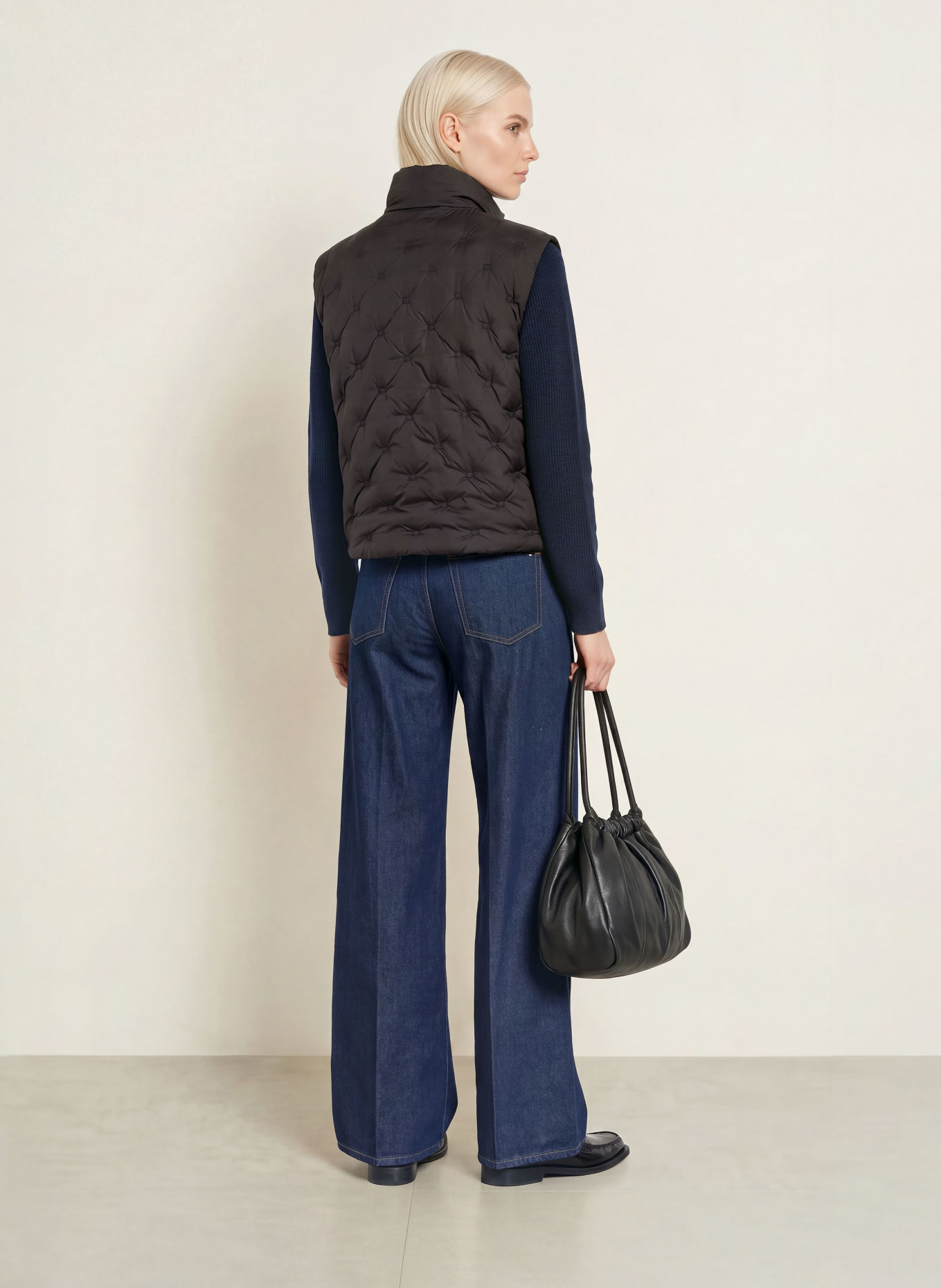 TOMMY HILFIGER Down vest: BLACK