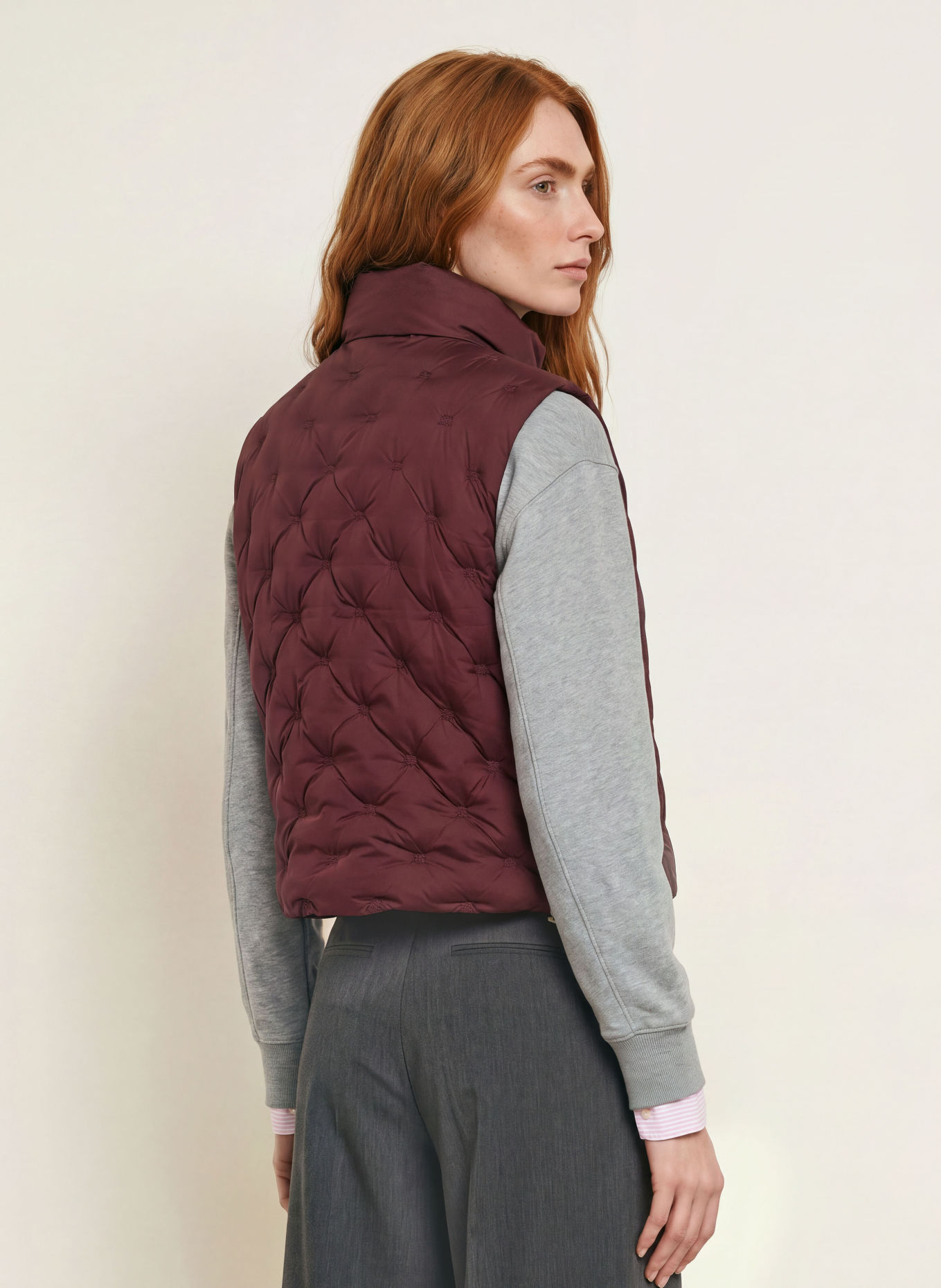 TOMMY HILFIGER Down vest: DARK RED
