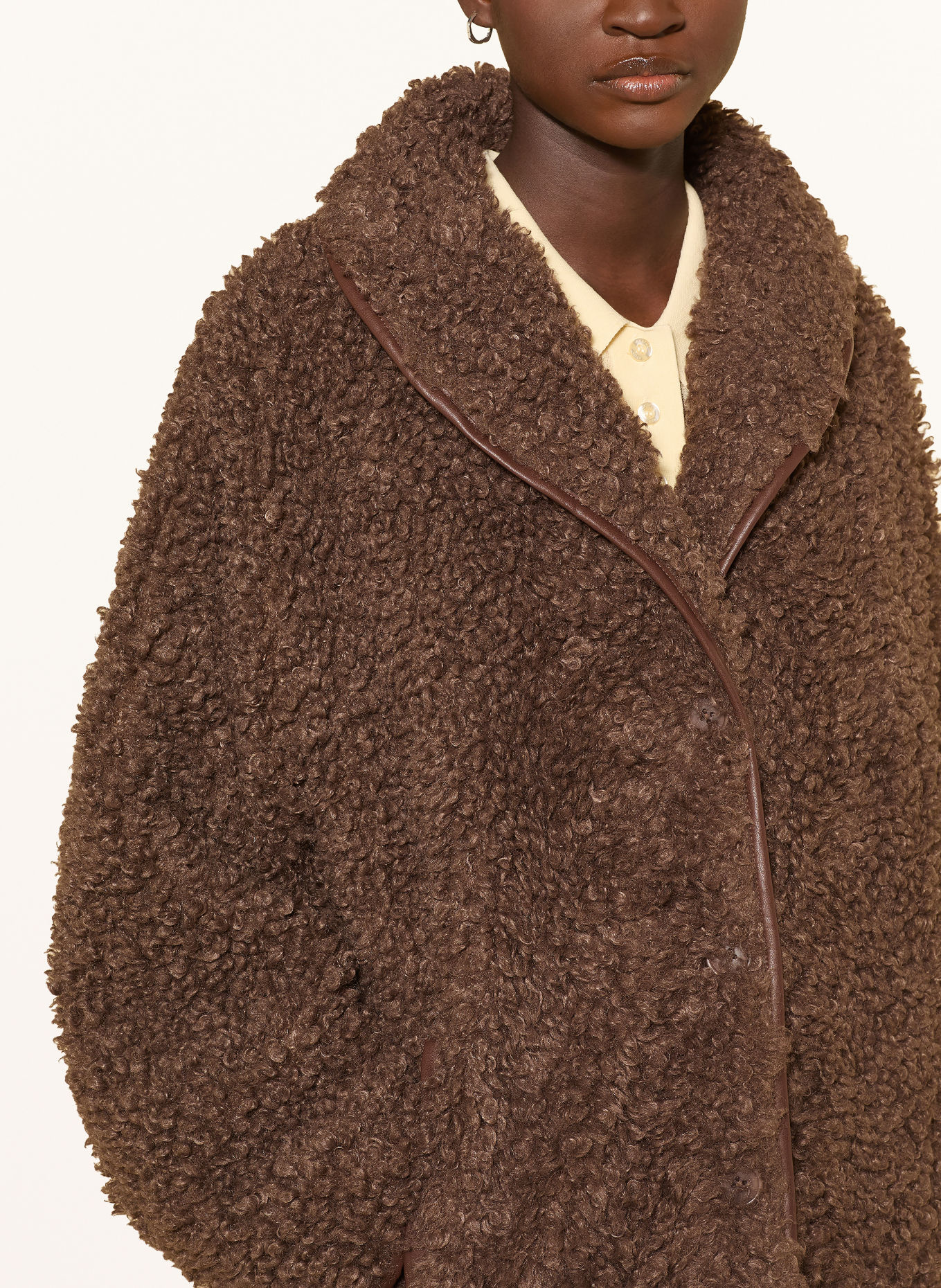 lollys laundry Teddy Fur Coat DOOLL: BROWN