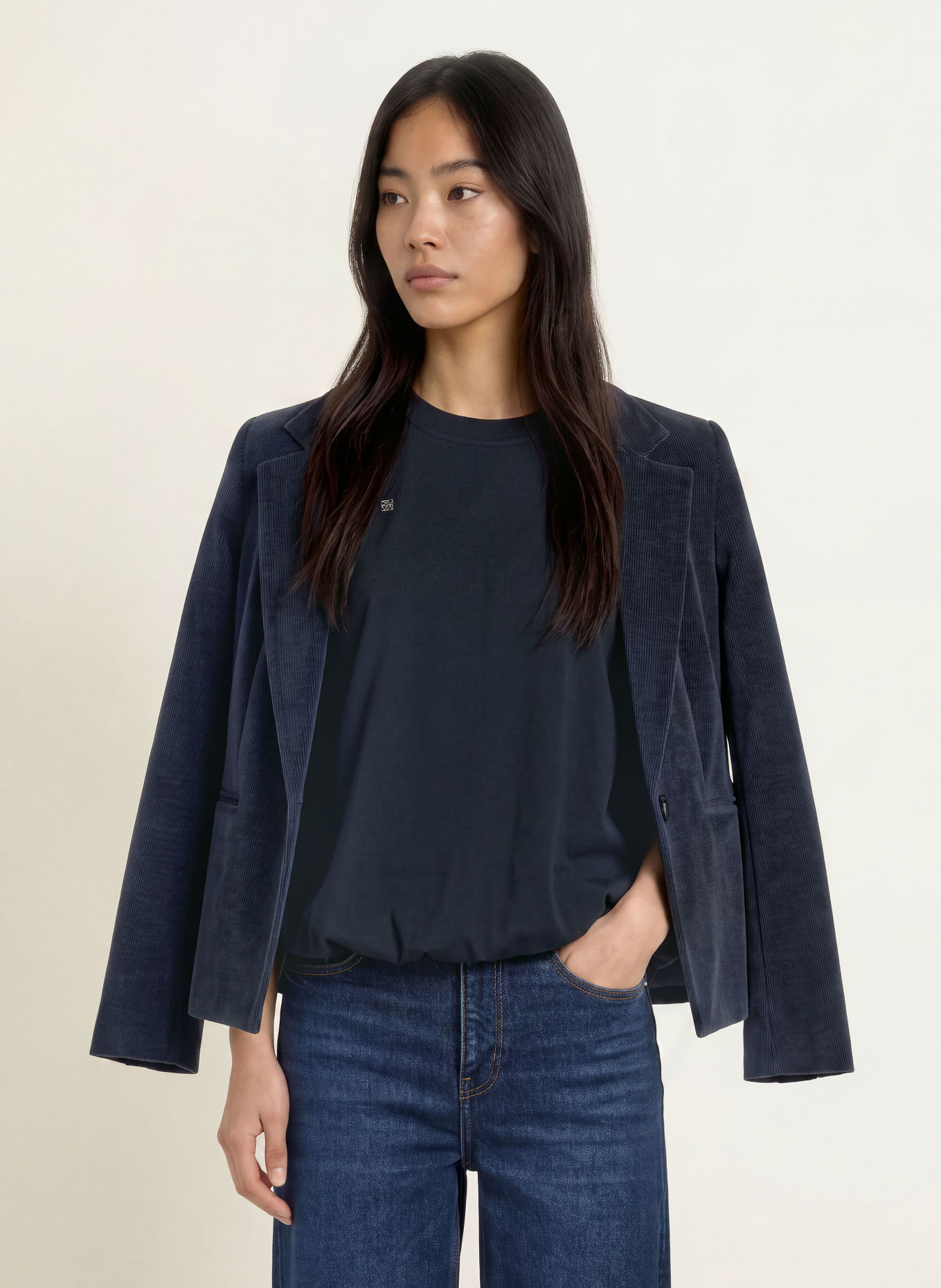 MOS MOSH T-shirt MMELLI: DONKERBLAUW