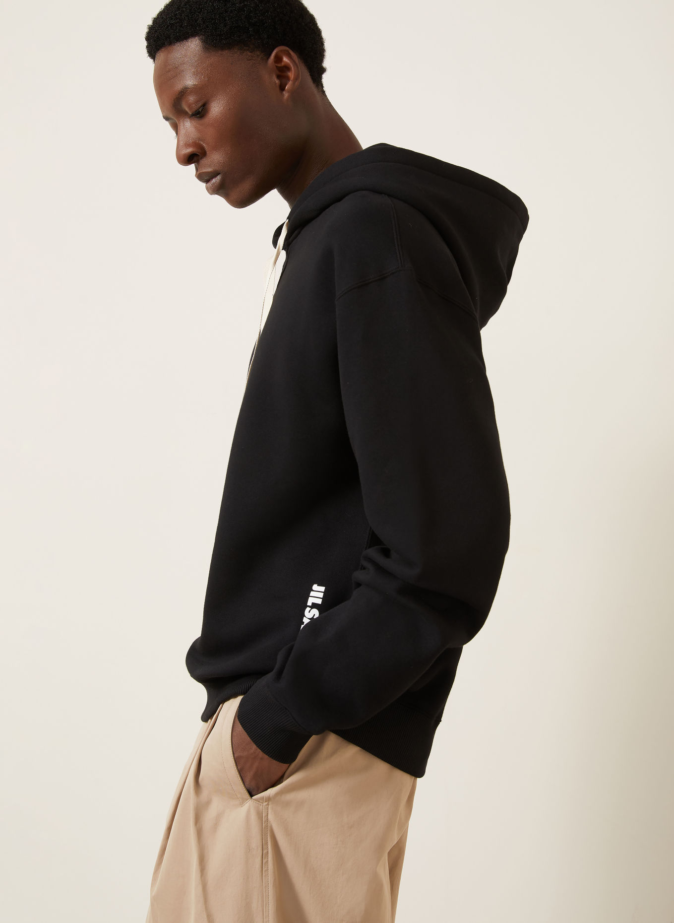JIL SANDER Hoodie: ZWART