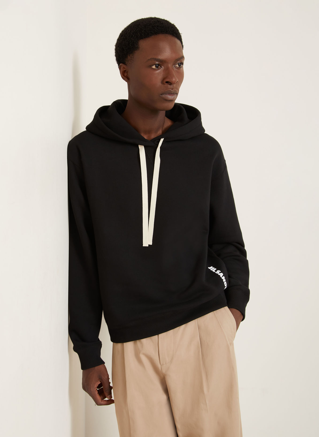 JIL SANDER Hoodie: ZWART