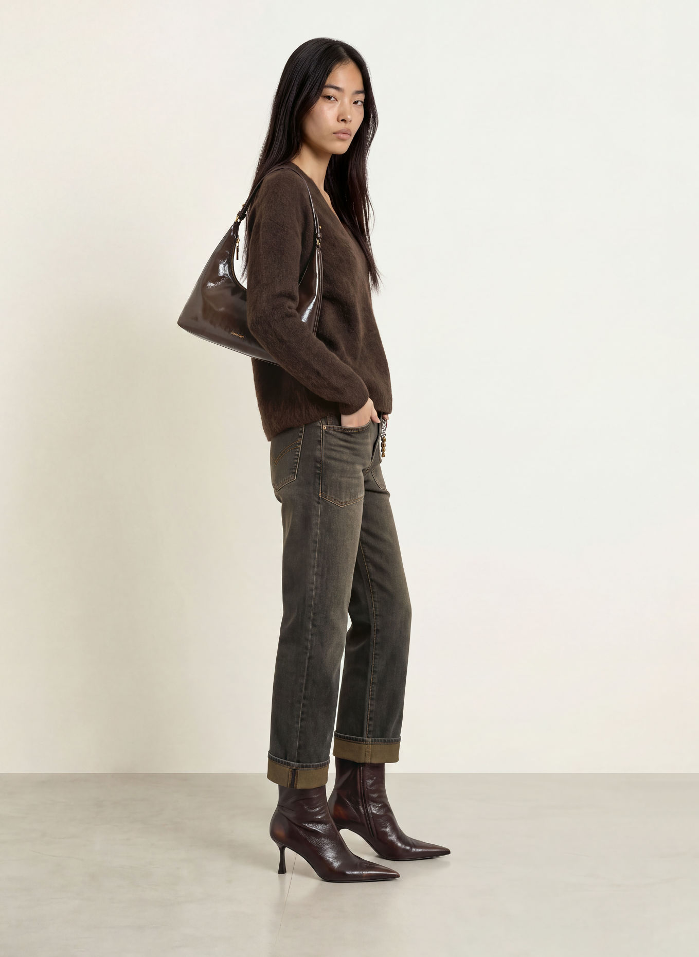 MOS MOSH MMRACHEL Boyfriend jeans with Decorative Beads: 850 GREY