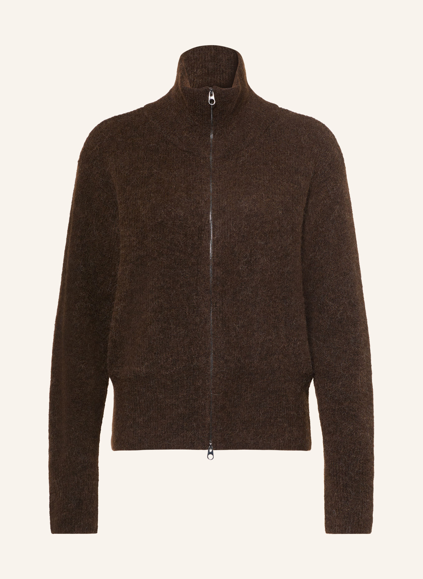 MOS MOSH Vest MMTHORA met alpaca: MARRON FONCÉ