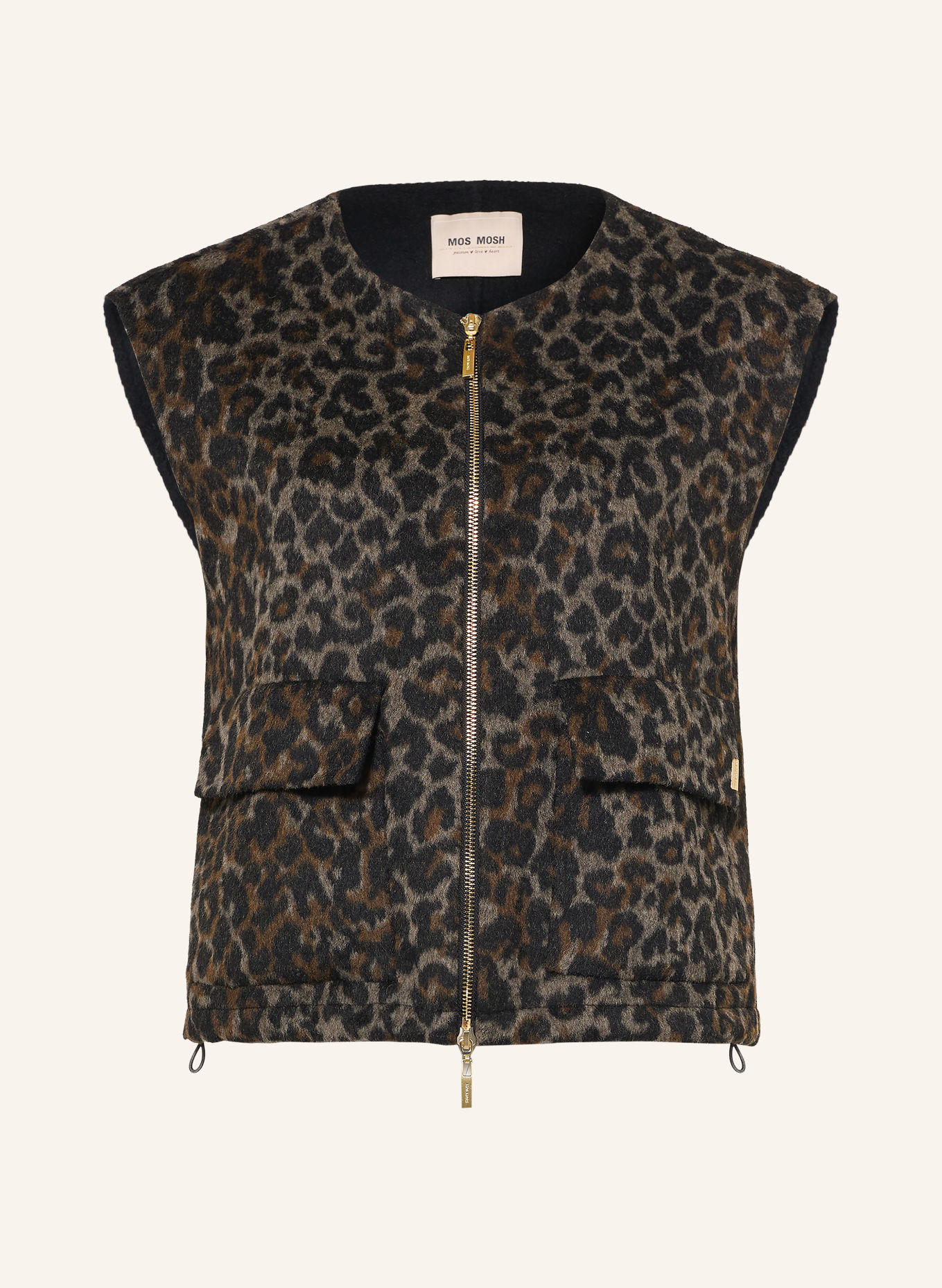MOS MOSH Weste MMELISE: BEIGE / SCHWARZ