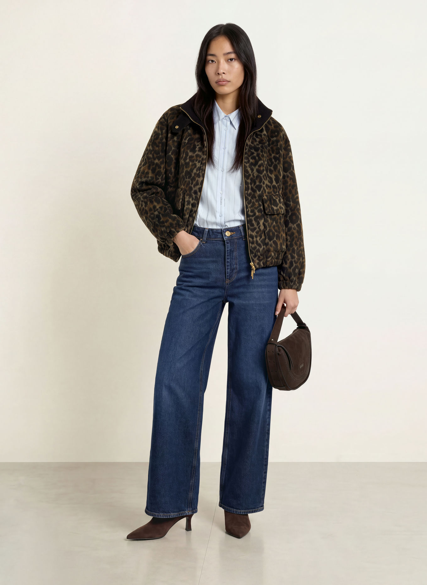 MOS MOSH Blouson MMCAMILLE: SCHWARZ / BRAUN / TAUPE