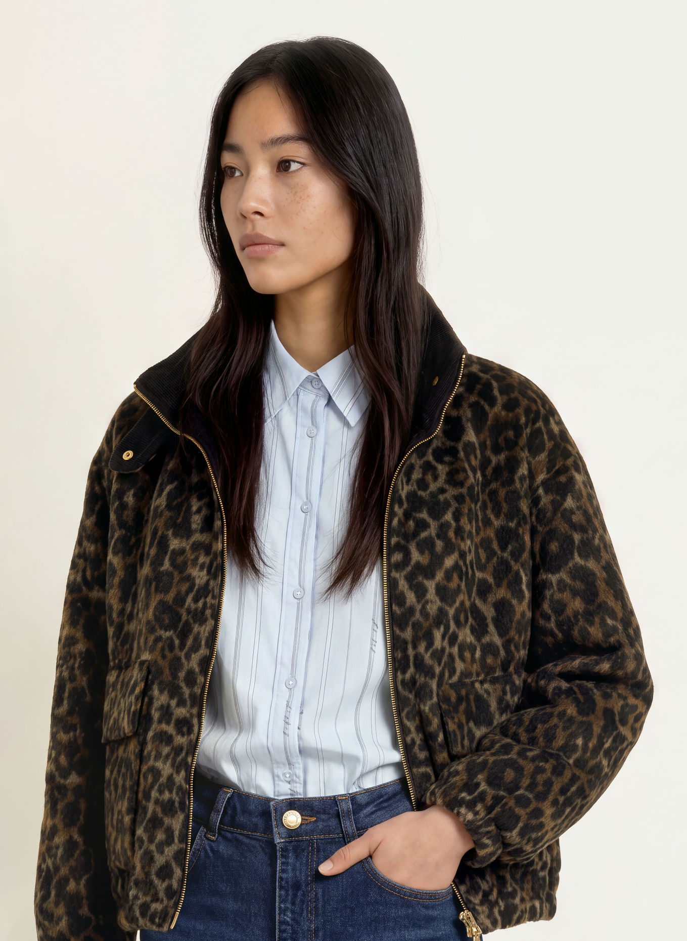 MOS MOSH Blouson MMCAMILLE: SCHWARZ / BRAUN / TAUPE
