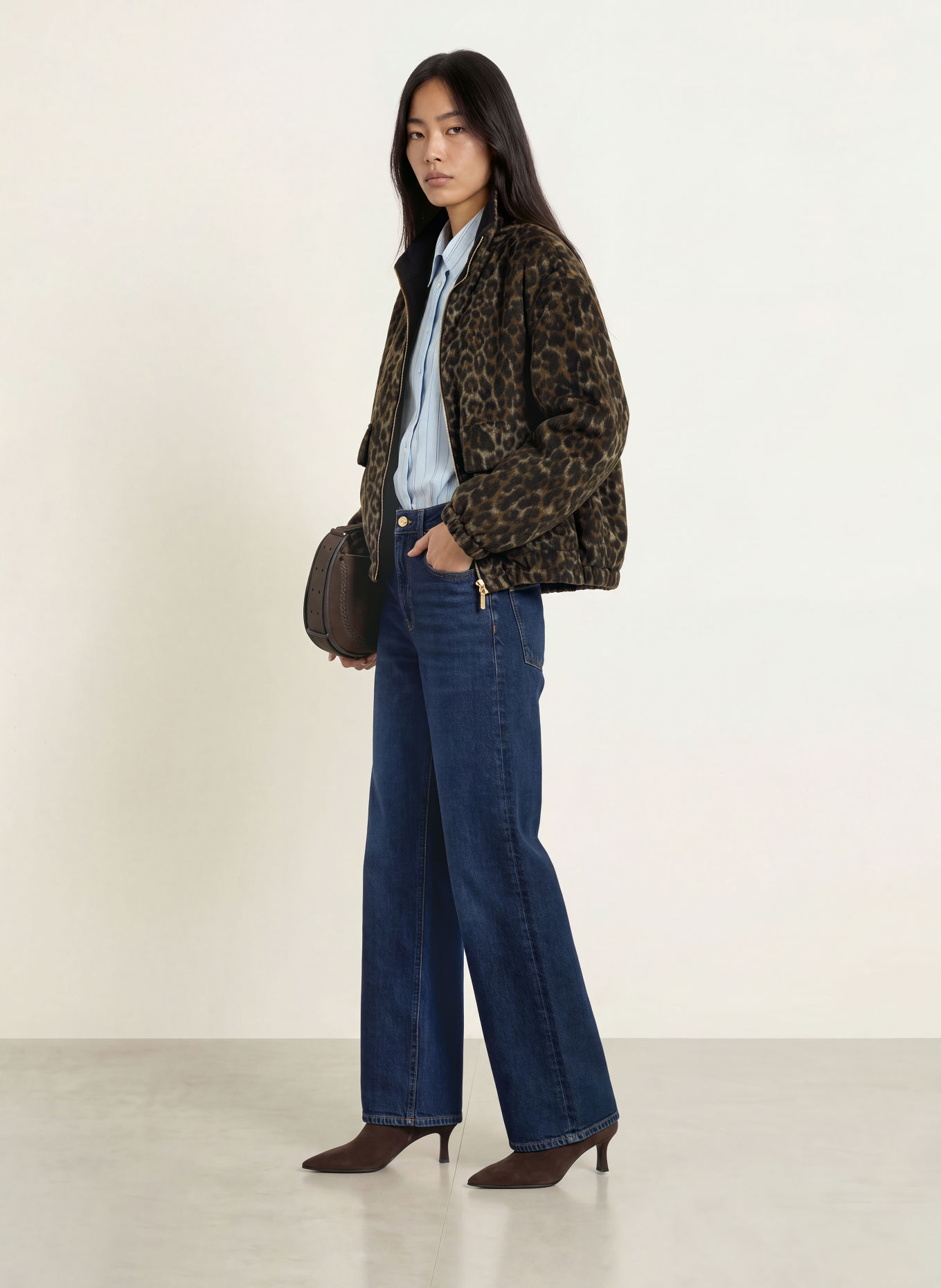 MOS MOSH Blouson MMCAMILLE: SCHWARZ / BRAUN / TAUPE
