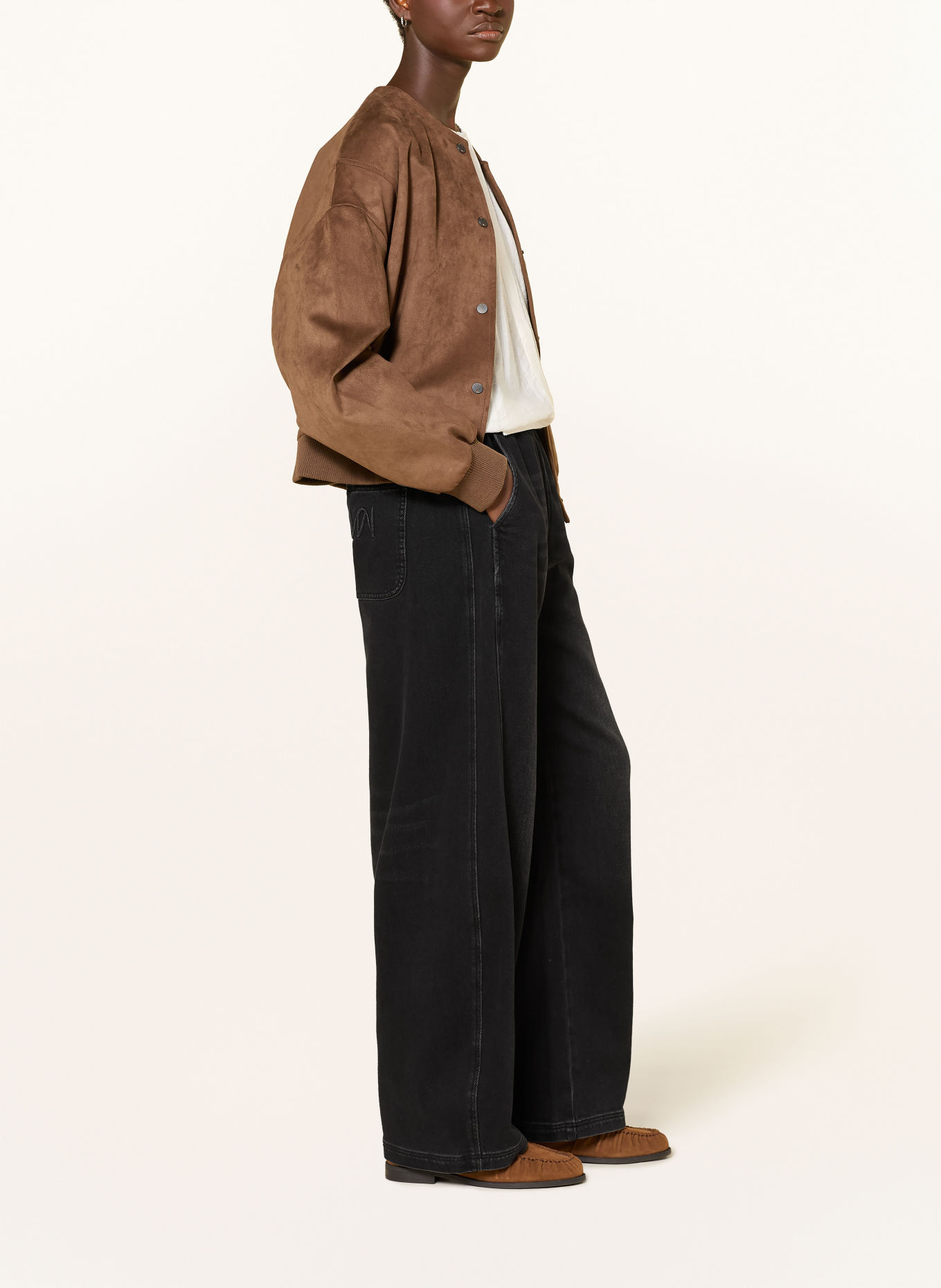 MOS MOSH Jean wide leg MMGIULIA: 801 BLACK