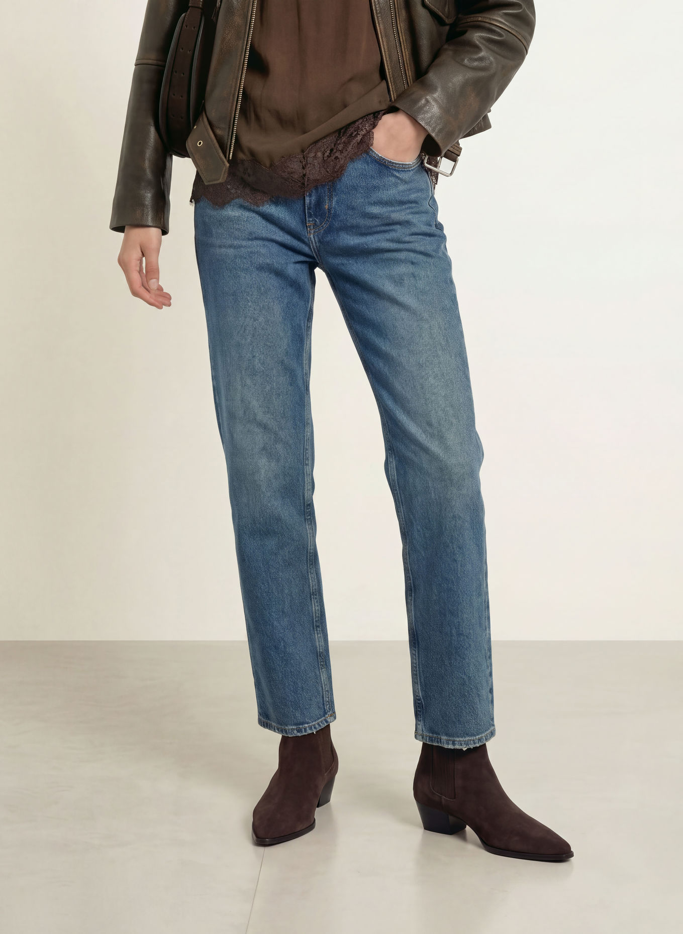 MOS MOSH Jeansy straight MMDIVONA: 403 VINTAGE BLUE