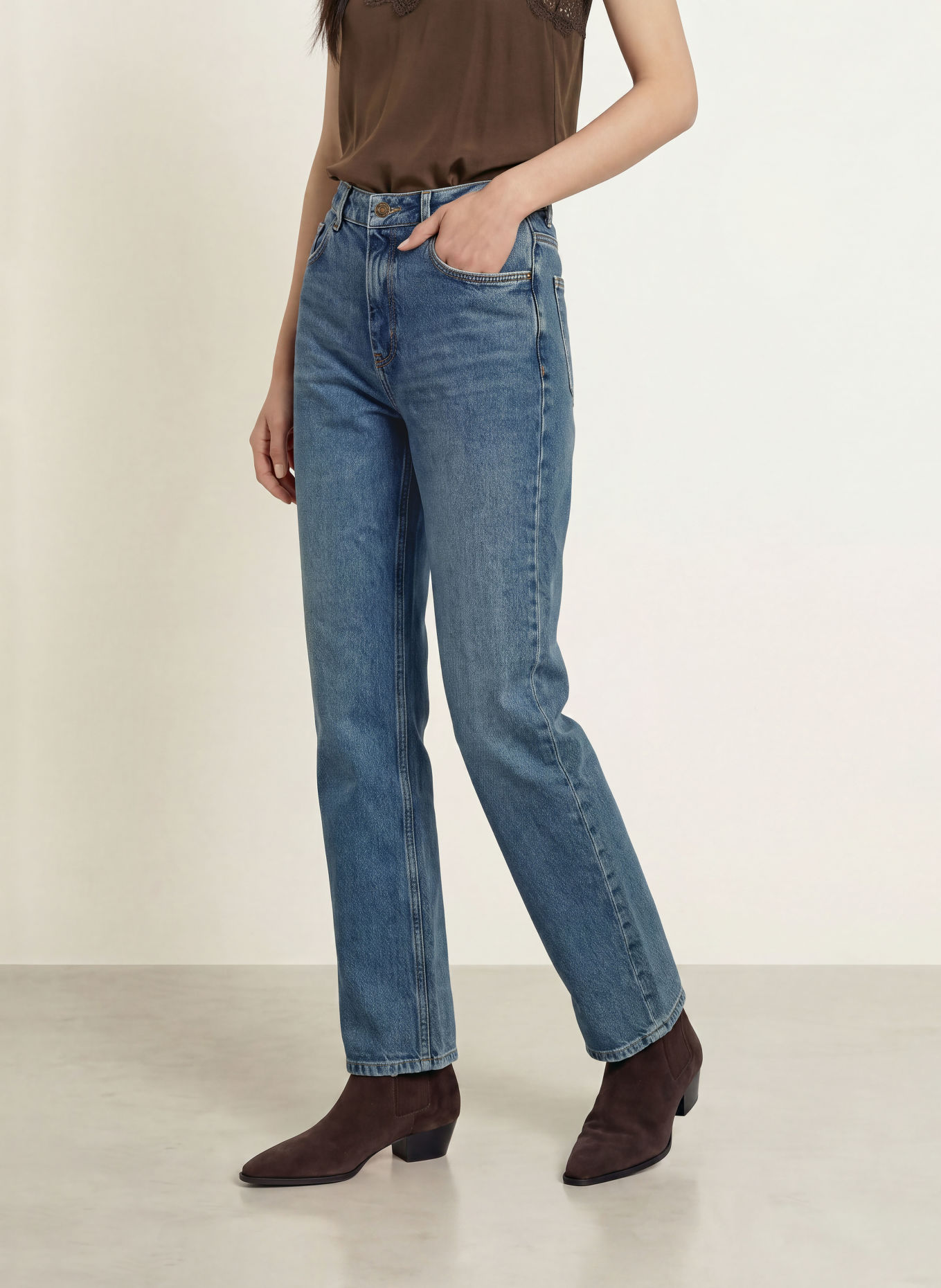 MOS MOSH Jeansy straight MMDIVONA: 403 VINTAGE BLUE