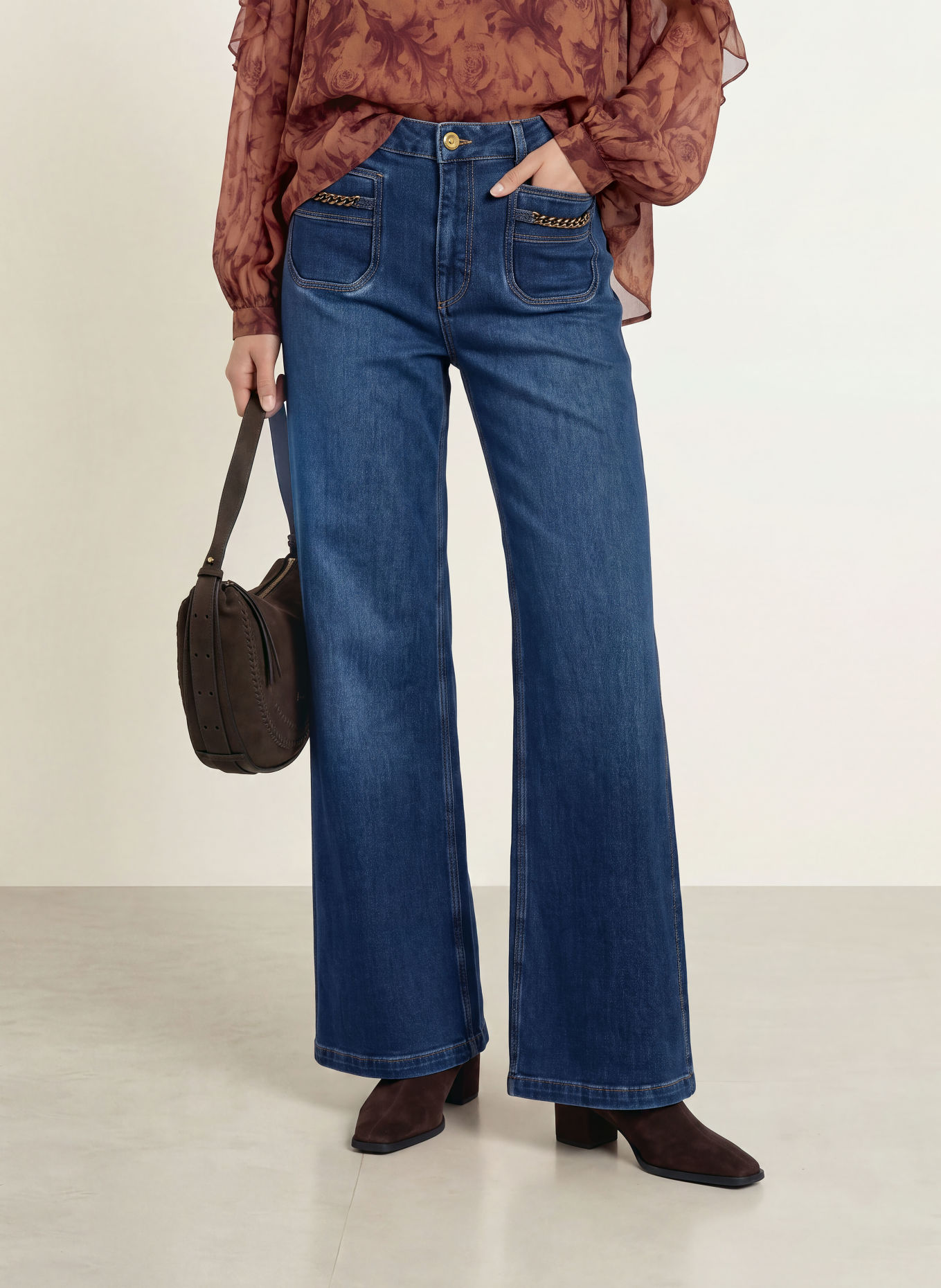 MOS MOSH Wide-Leg jeans MMCOLETTE: 447 DARK BLUE