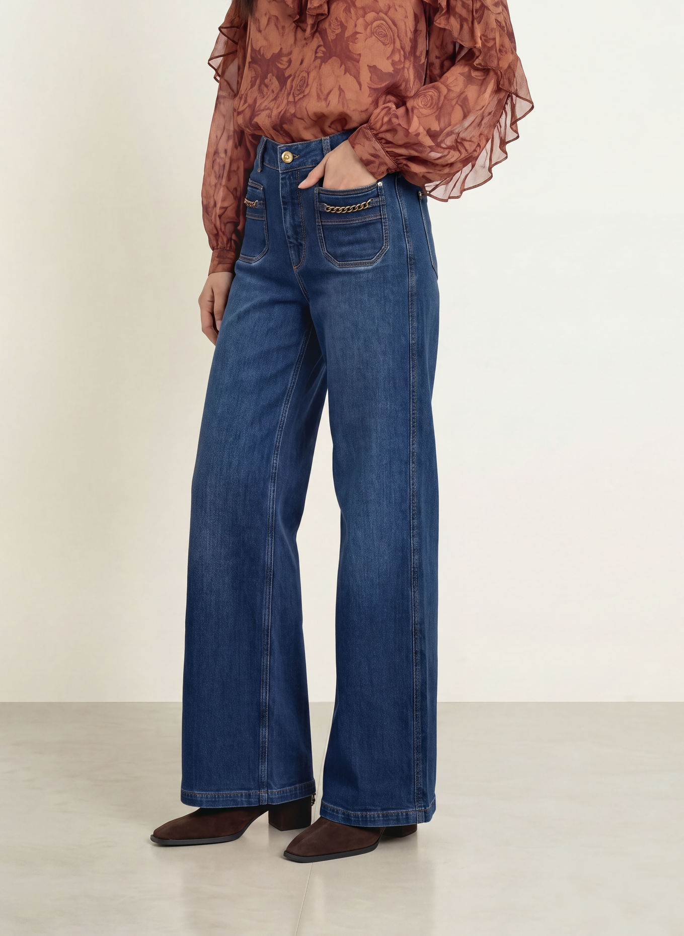 MOS MOSH Wide-Leg jeans MMCOLETTE: 447 DARK BLUE