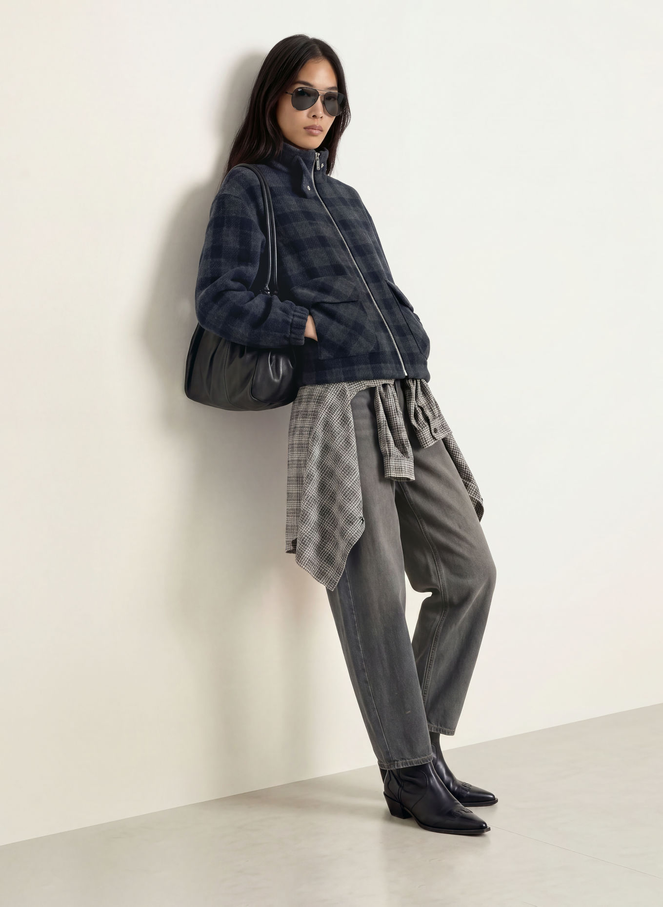 MOS MOSH Blouson MMCAMILLE: DUNKELBLAU / DUNKELGRAU / BLAU
