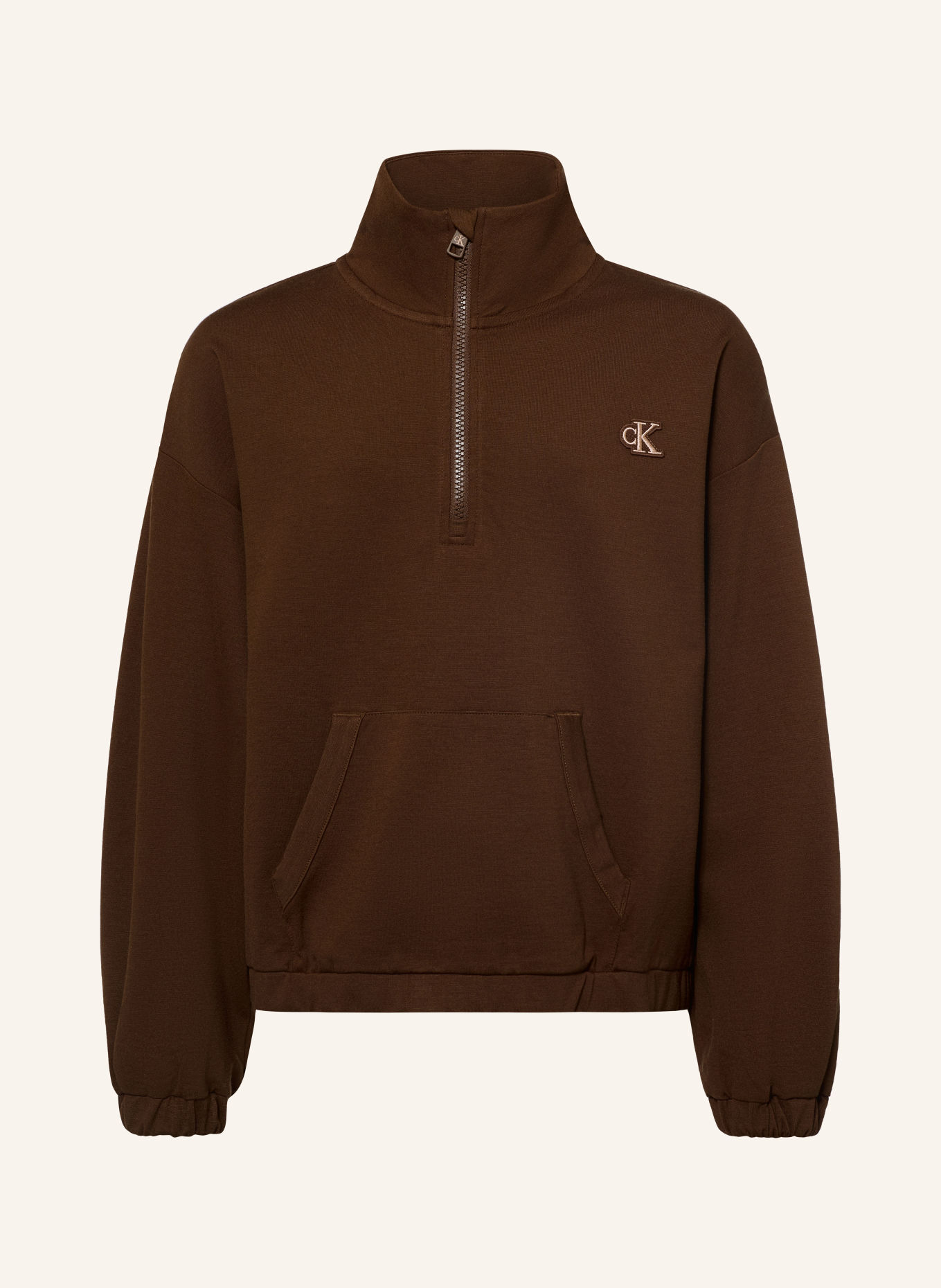 Calvin Klein Jersey-Troyer: DUNKELBRAUN
