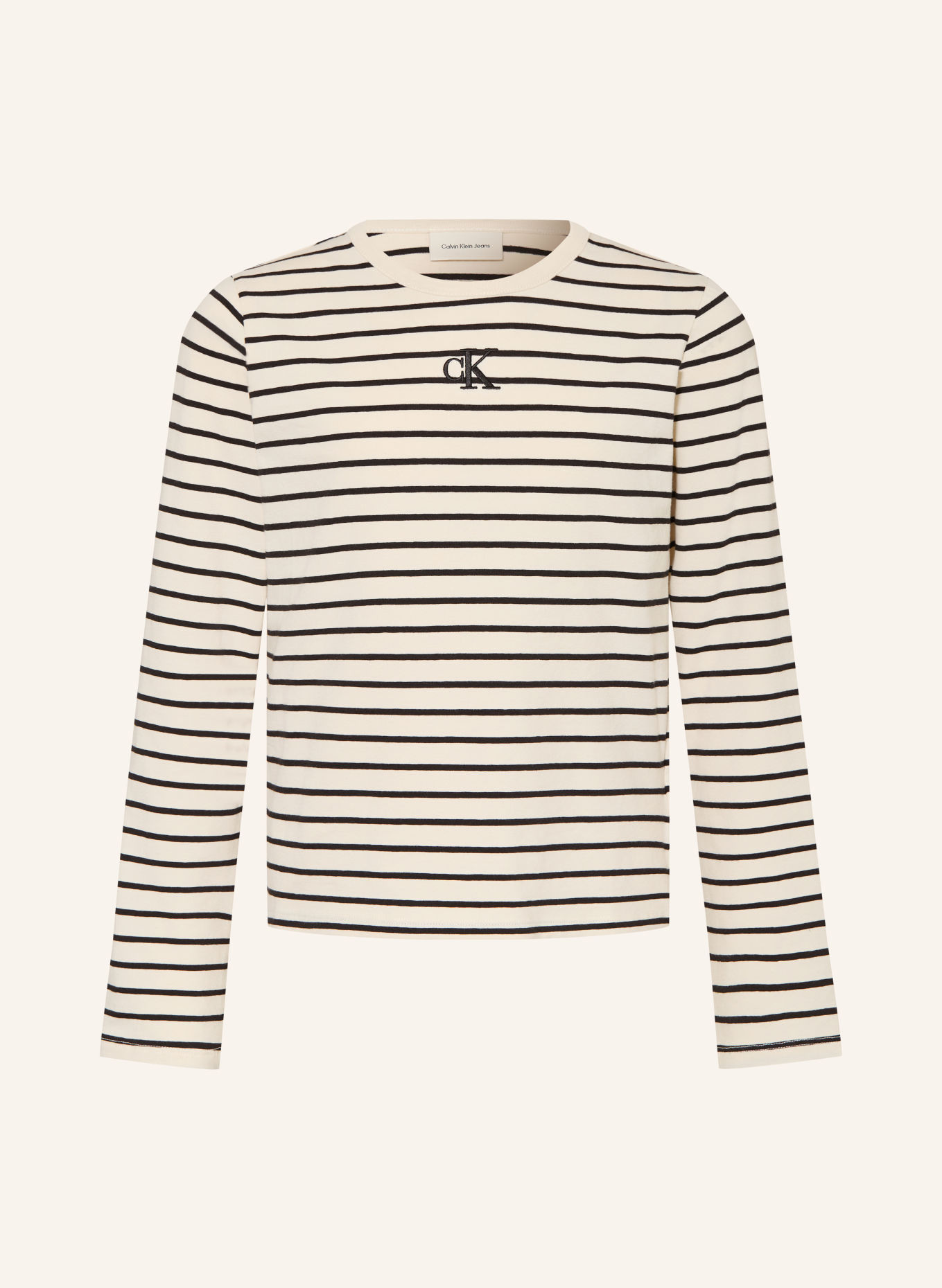 Calvin Klein Long-sleeve shirt: ECRU / BLACK