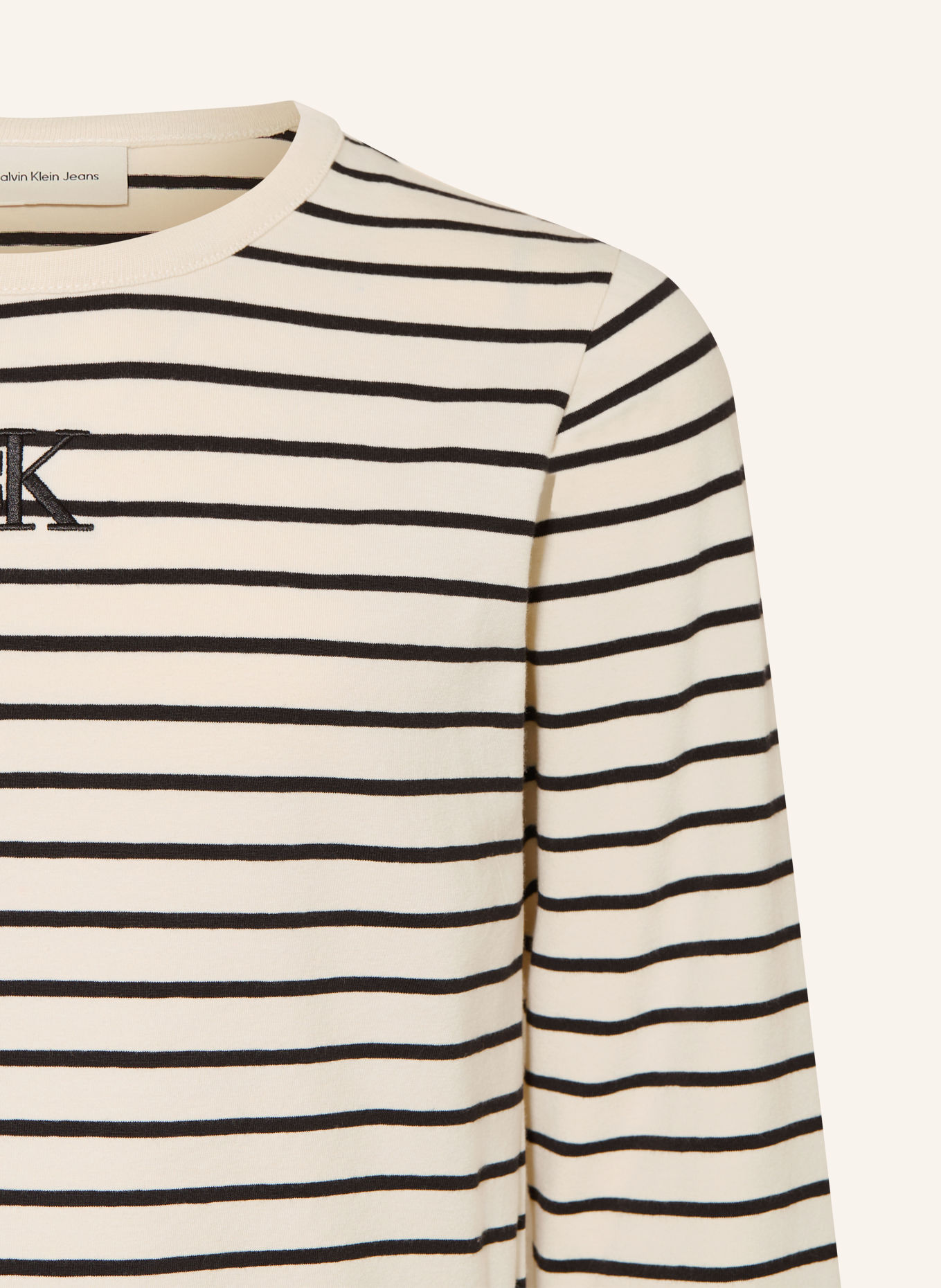 Calvin Klein Long-sleeve shirt: ECRU / BLACK