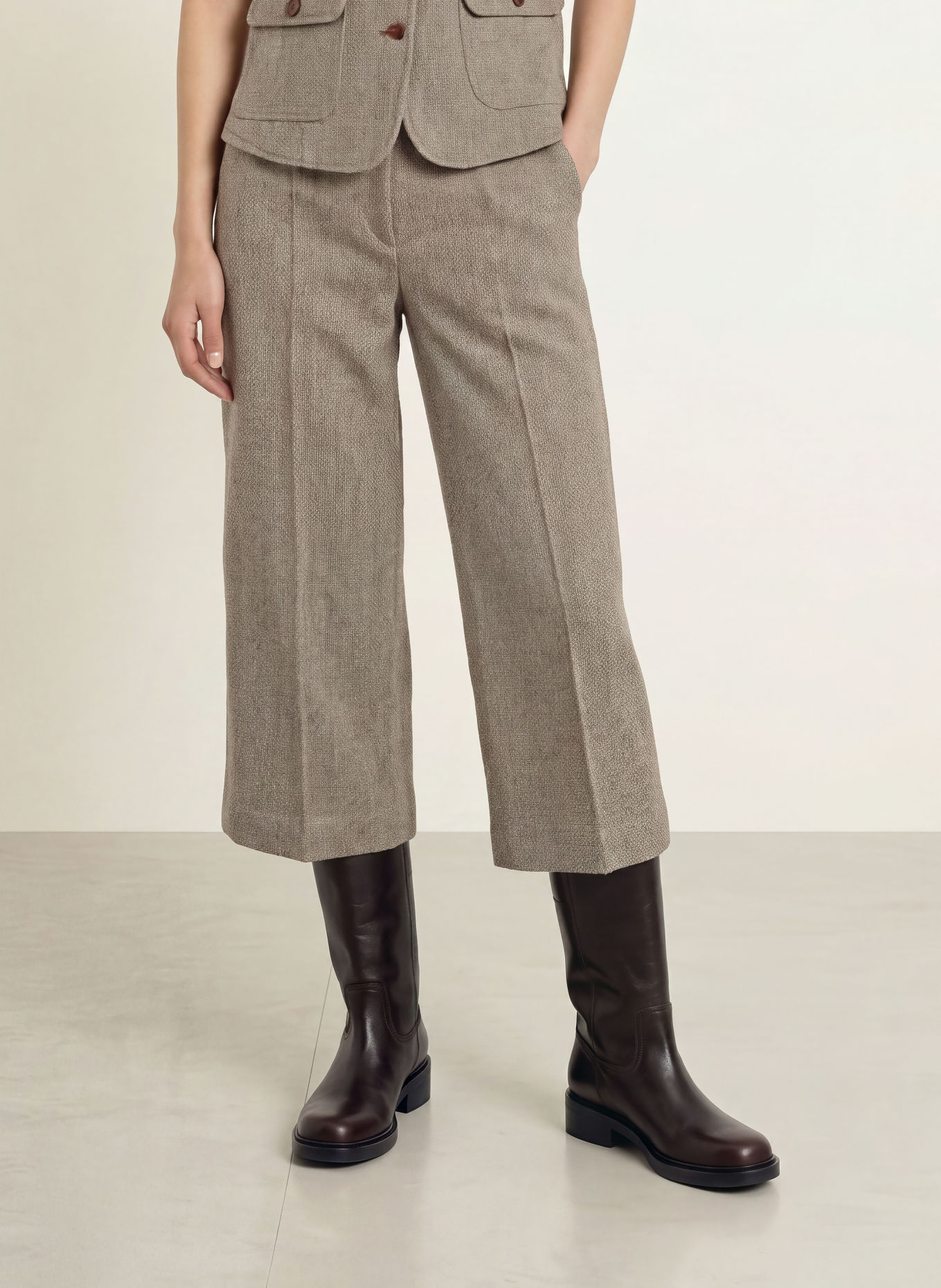 MOS MOSH Culotte MMCORINNE: BRUIN / CRÈME
