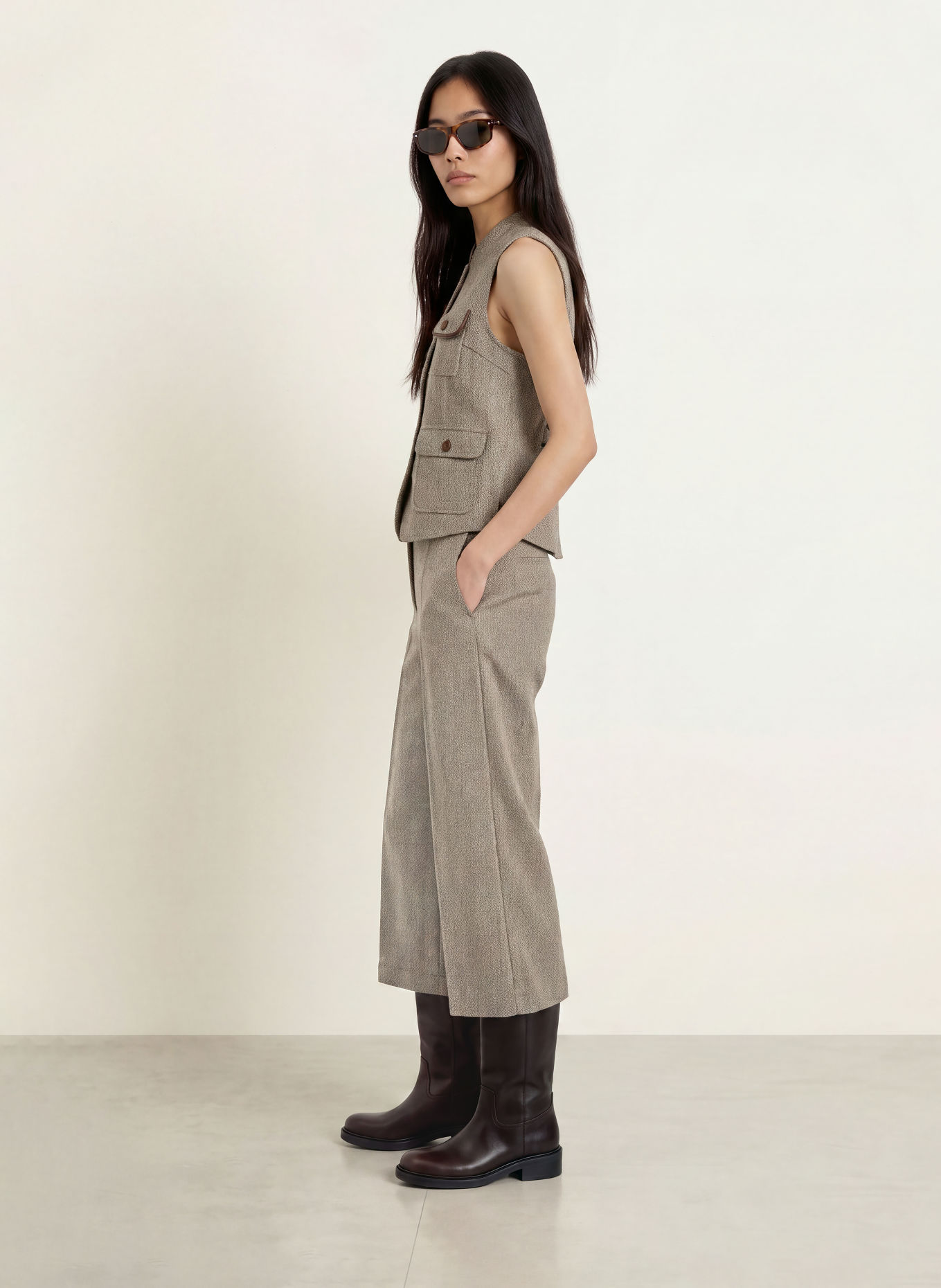 MOS MOSH Culotte MMCORINNE: BRUIN / CRÈME