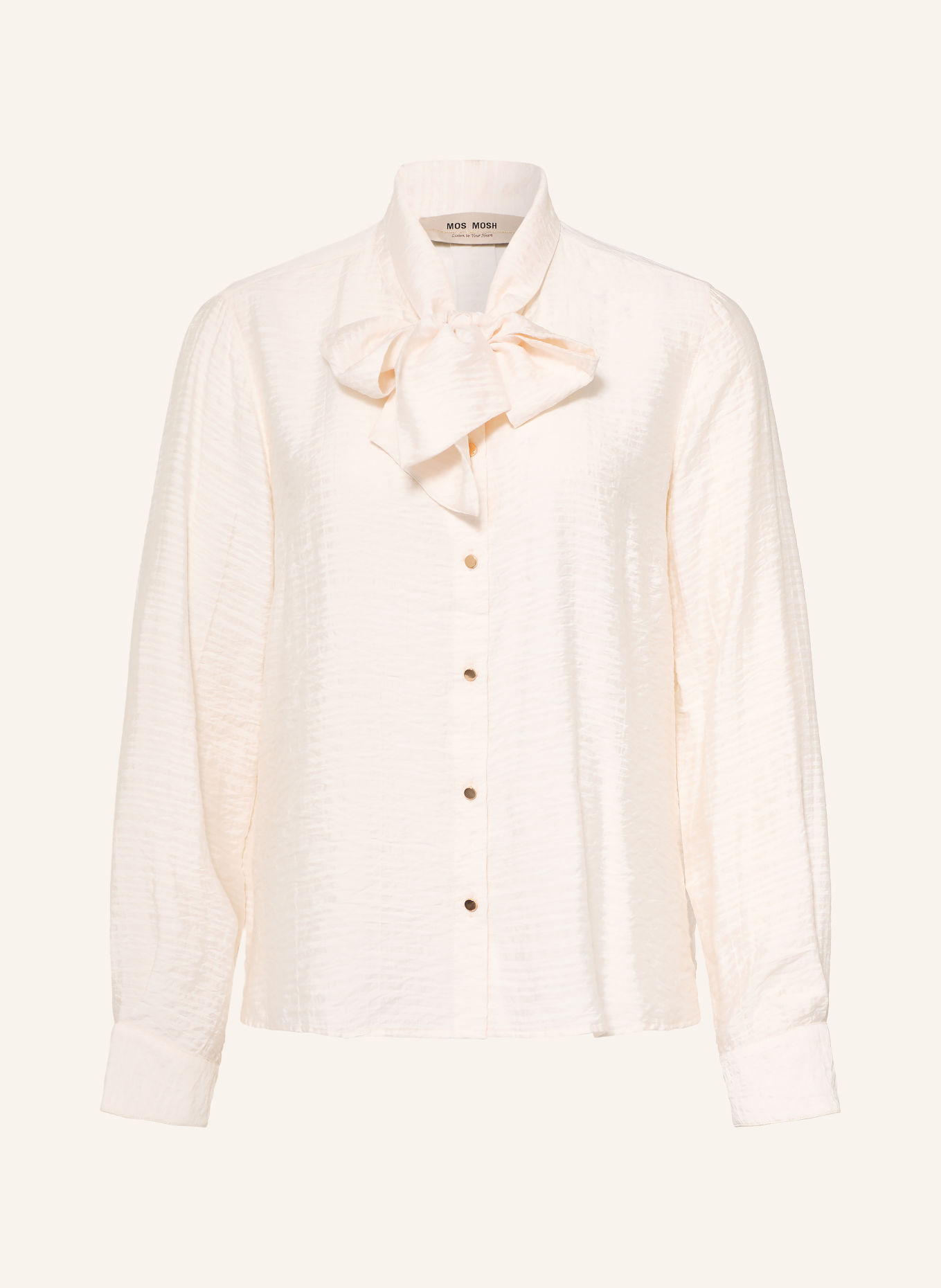 MOS MOSH Strikblouse MMSABA: ECRU