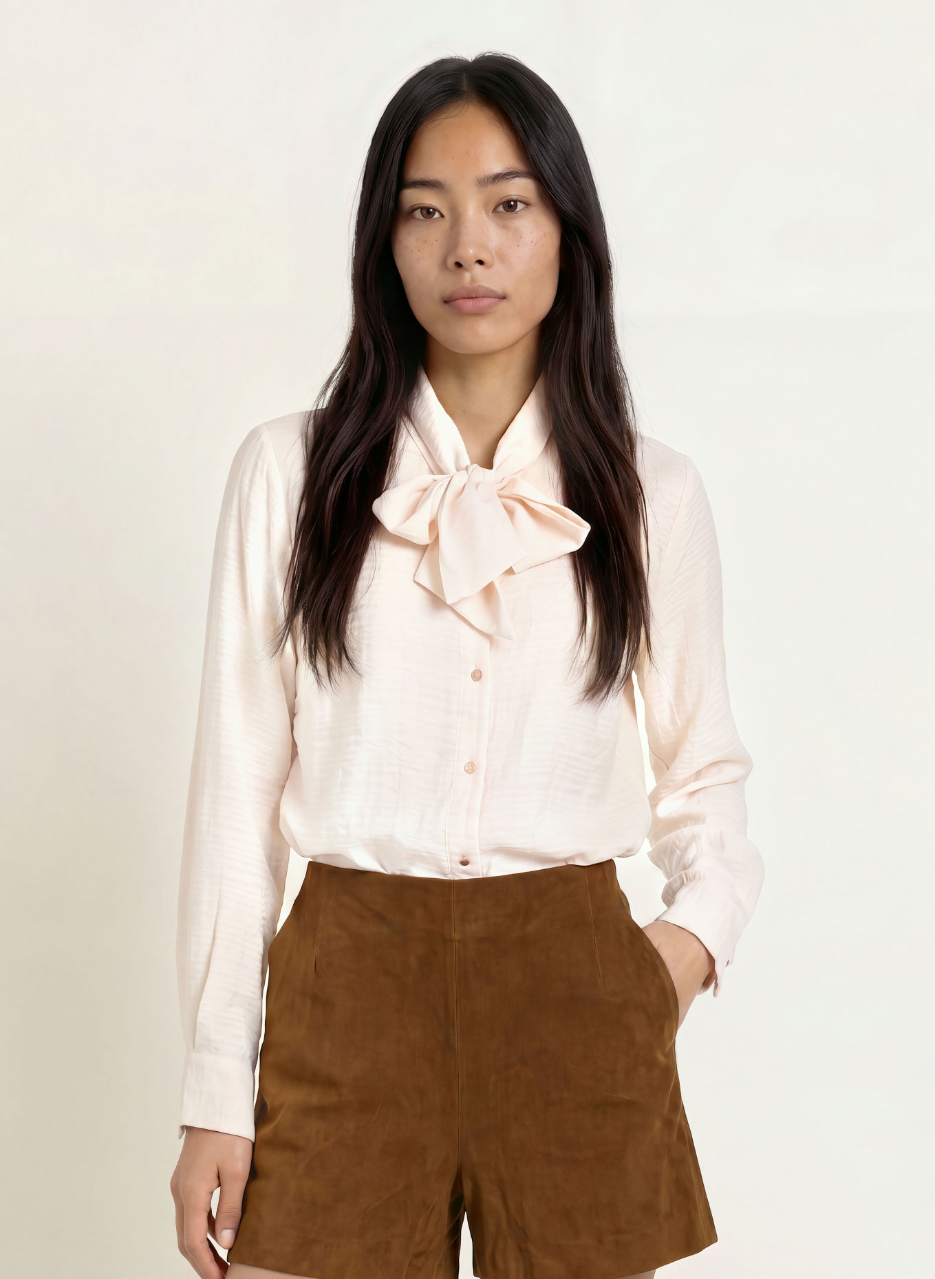 MOS MOSH Strikblouse MMSABA: ECRU
