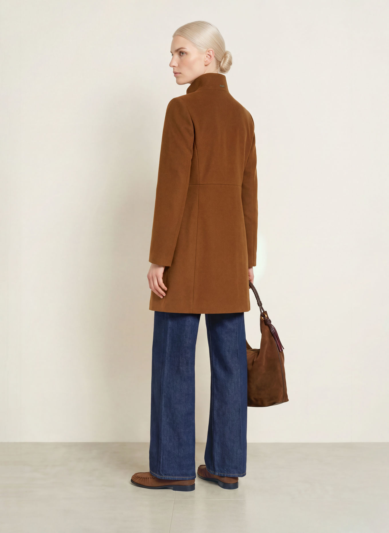 CINQUE CIMINORA Wool coat: BROWN