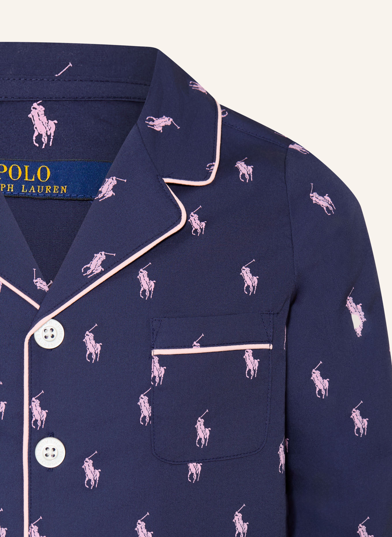 POLO RALPH LAUREN Pyjama: DONKERBLAUW / ROZE