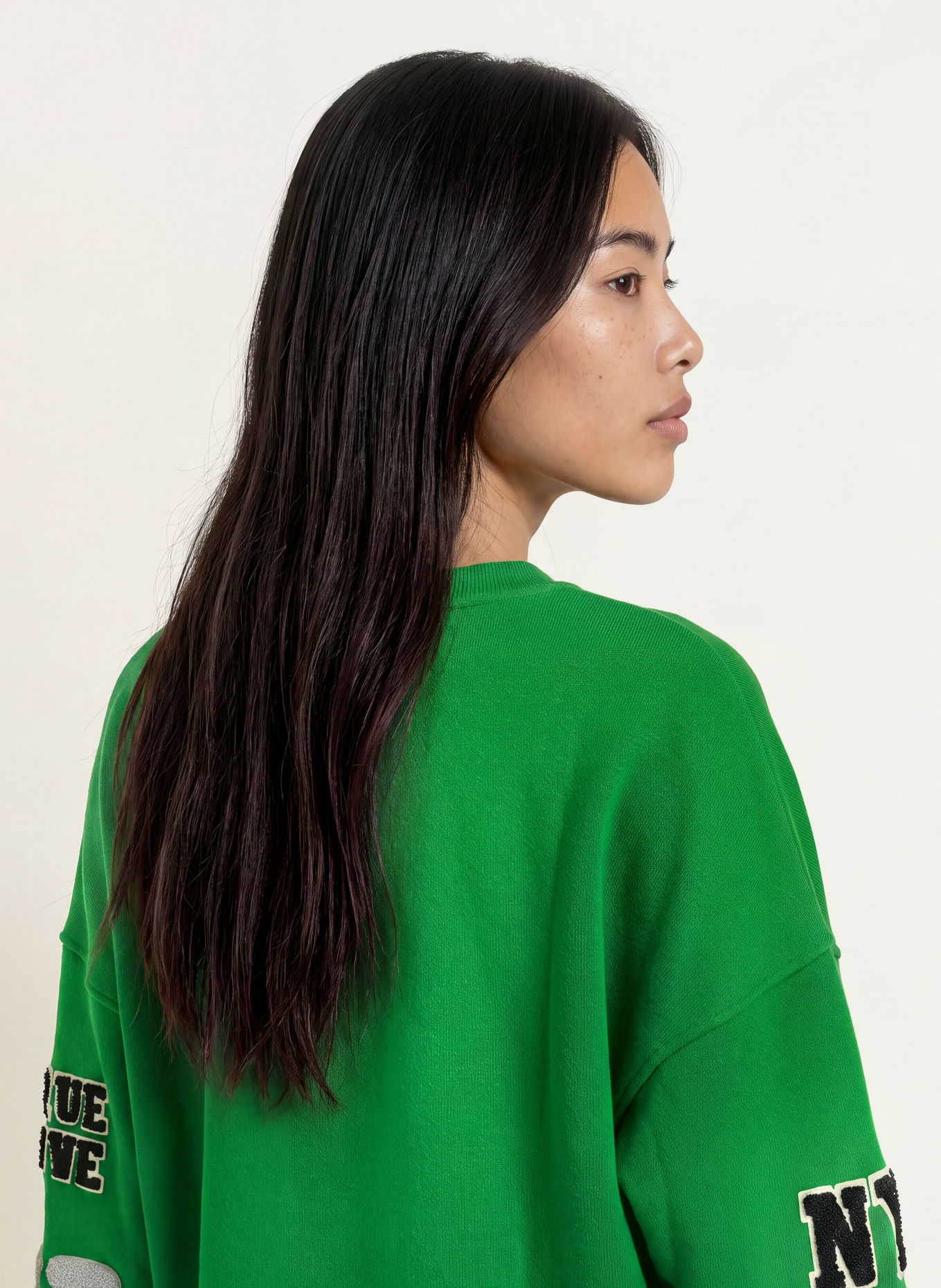 yippie hippie Sweatshirt: GROEN / GRIJS / ZWART