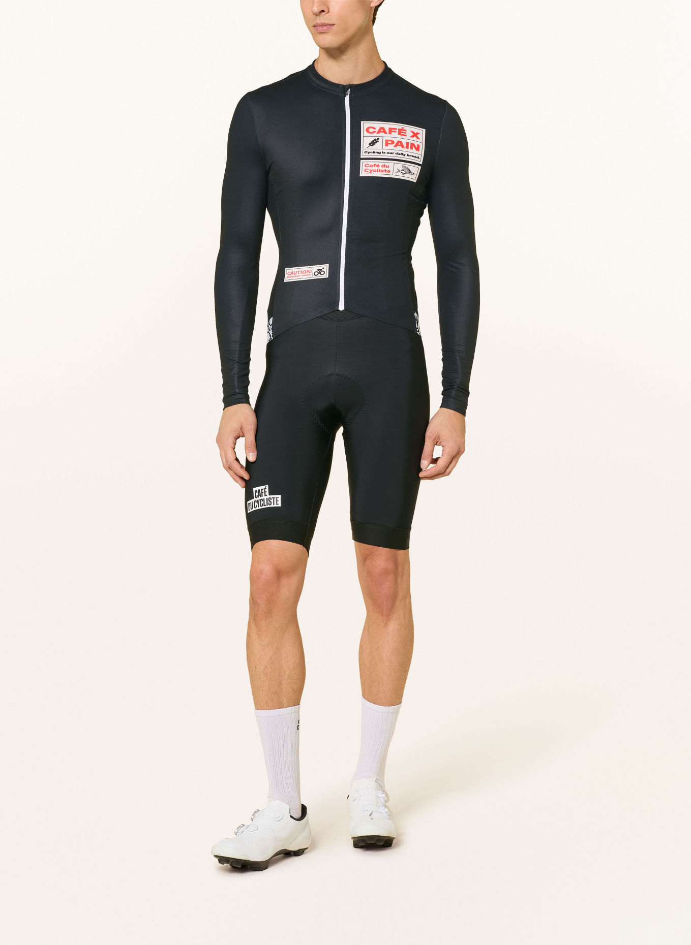 CAFÉ DU CYCLISTE Fietstricot CONSTANCE PAIN: ZWART