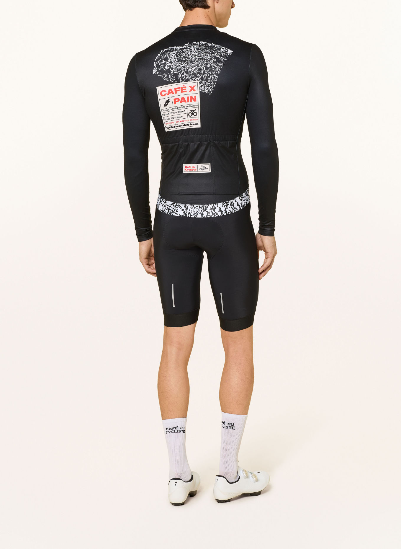 CAFÉ DU CYCLISTE Fietstricot CONSTANCE PAIN: ZWART