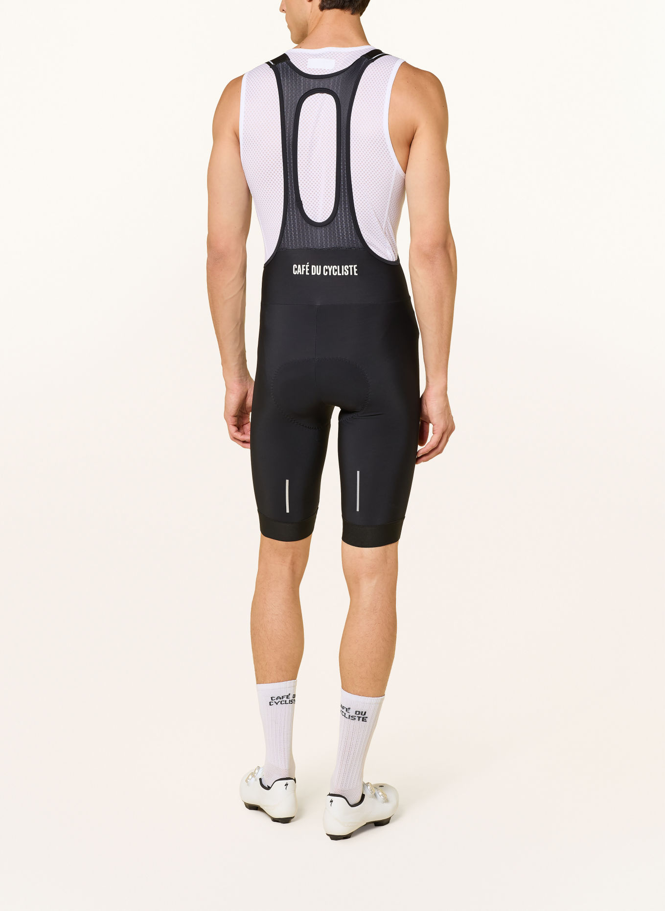 CAFÉ DU CYCLISTE Fietsbroek CECILE met bretels en zeem: ZWART