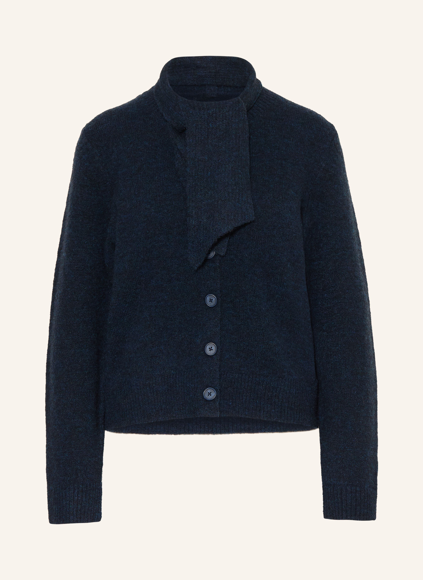 Part Two Strickjacke CHANIEPW mit Alpaka und abnehmbarem Schal: DUNKELBLAU