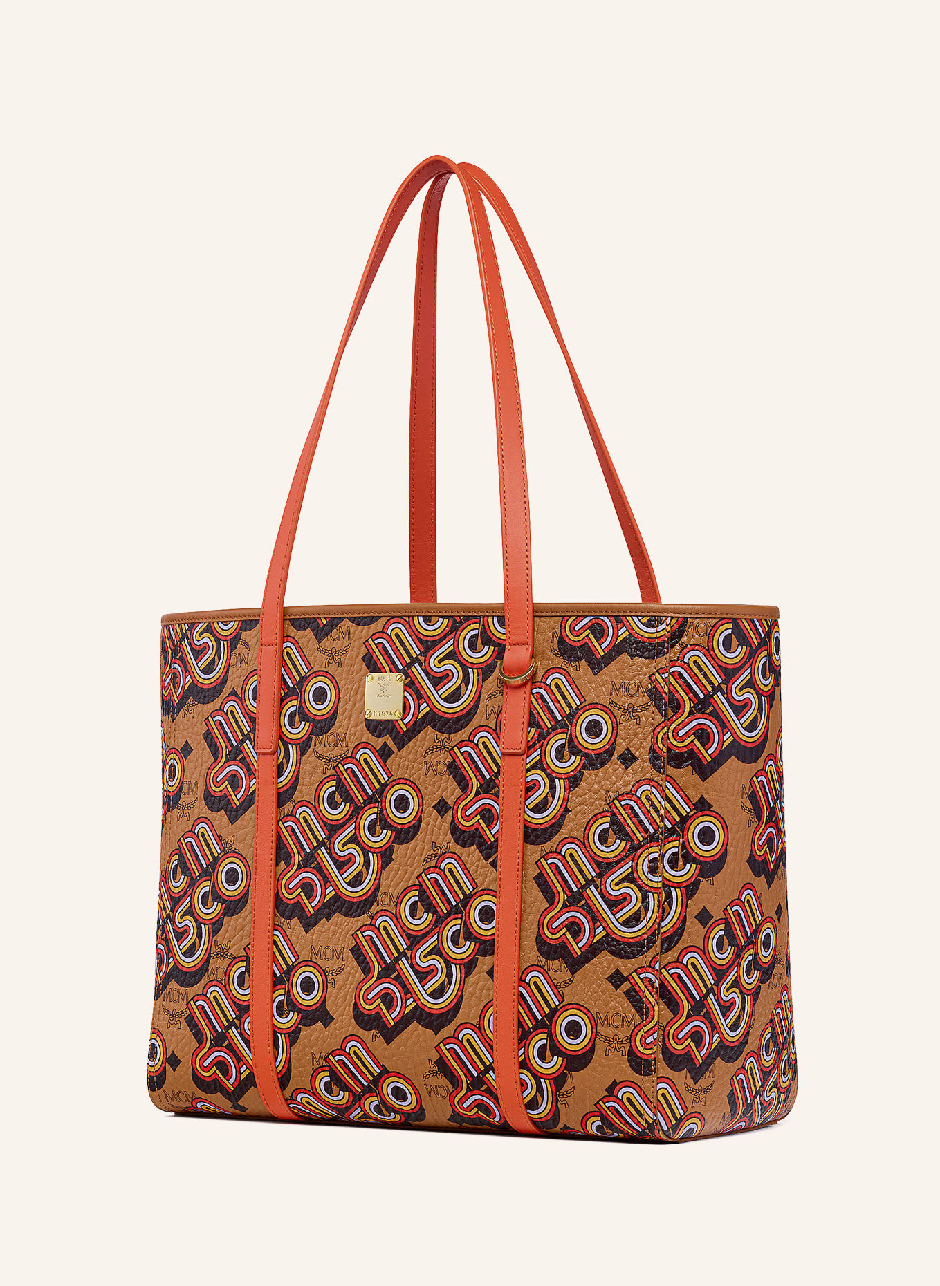 MCM Shopper TONI VISETOS MEDIUM: COGNAC / ORANGE / DUNKELGELB