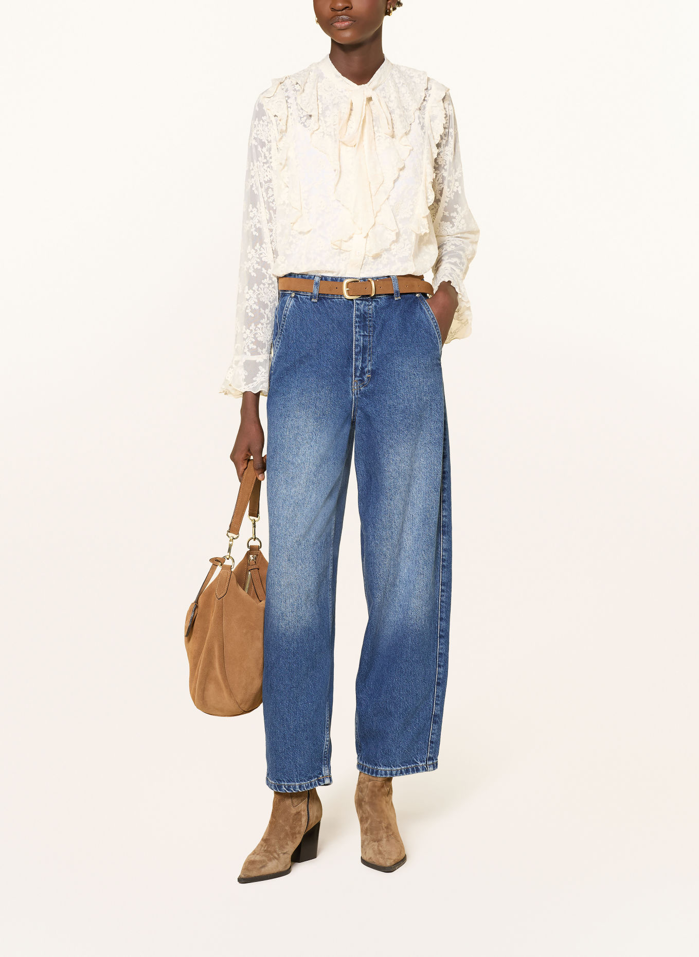 Part Two Barrel Jeans CHRISTELLPW: 300157 Medium Dark Blue Denim