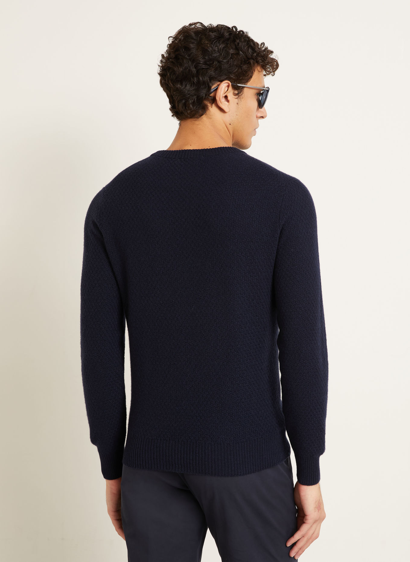 FIORONI Kasjmiertrui: DONKERBLAUW
