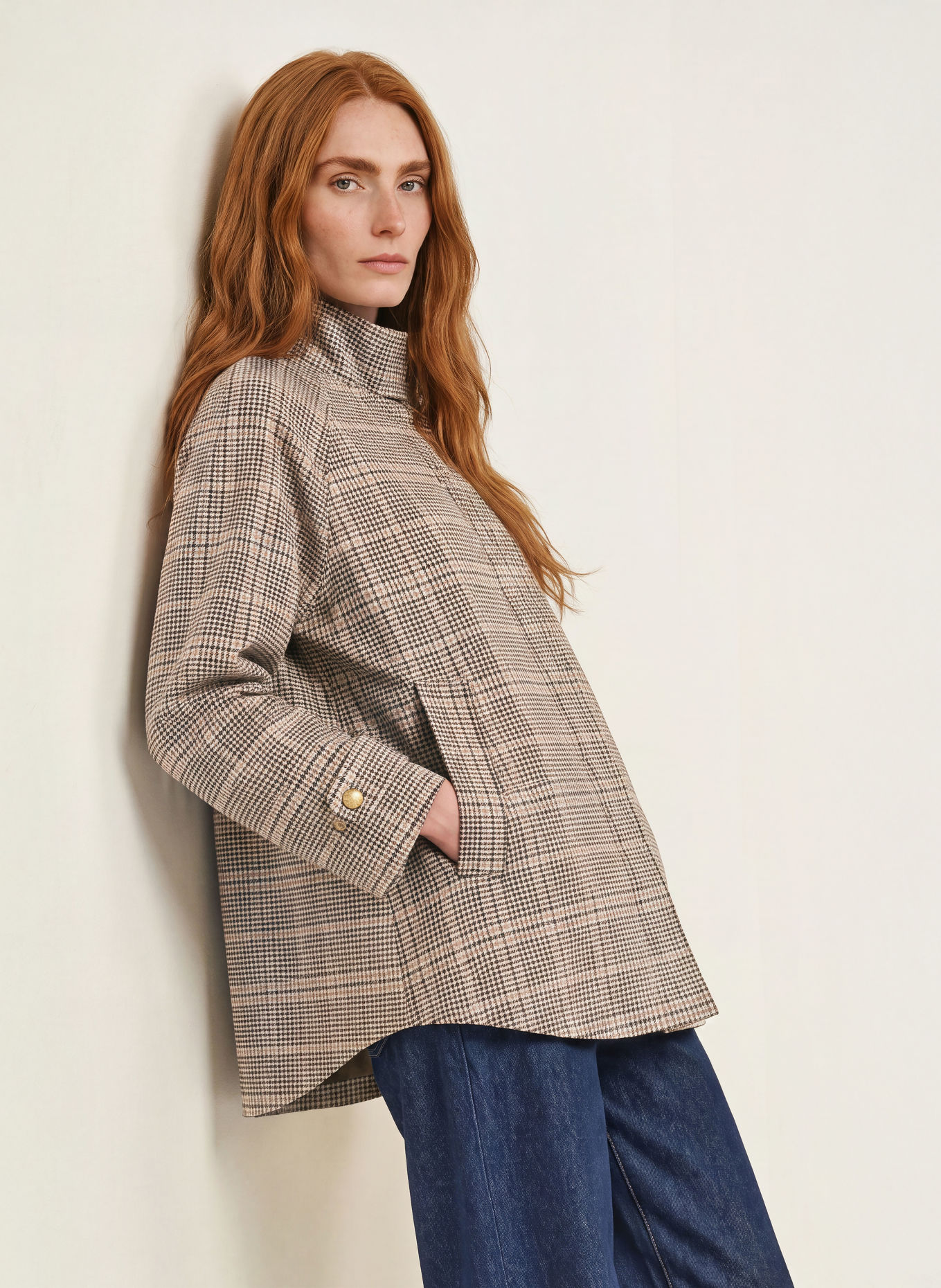 TOMMY HILFIGER Płaszcz: SZAROBRĄZOWY / BRĄZOWY / CZARNY