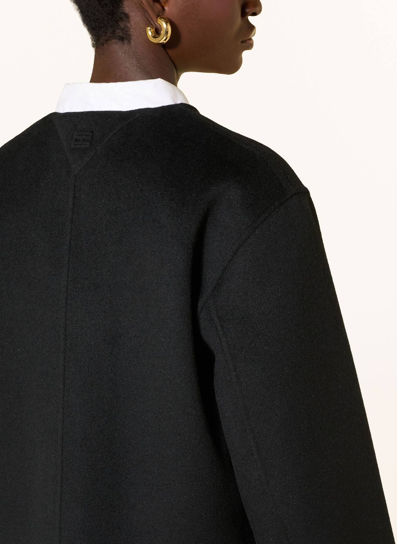 TOMMY HILFIGER Blazer met afneembare kraag van imitatiebont: ZWART