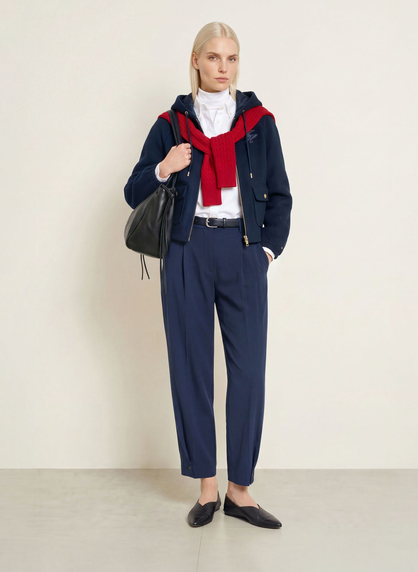 TOMMY HILFIGER Broek: DONKERBLAUW