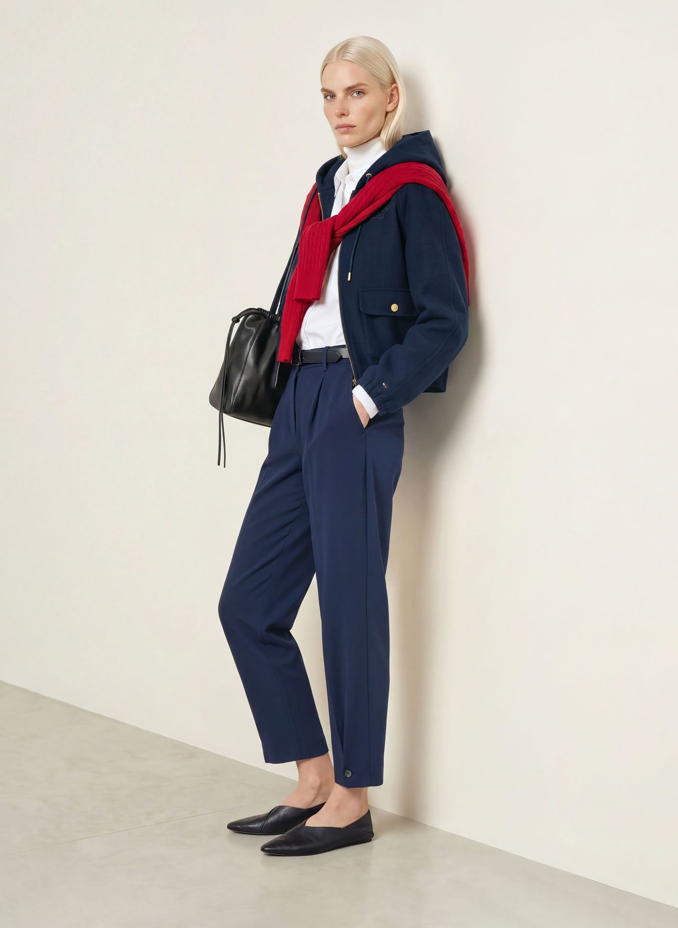 TOMMY HILFIGER Broek: DONKERBLAUW